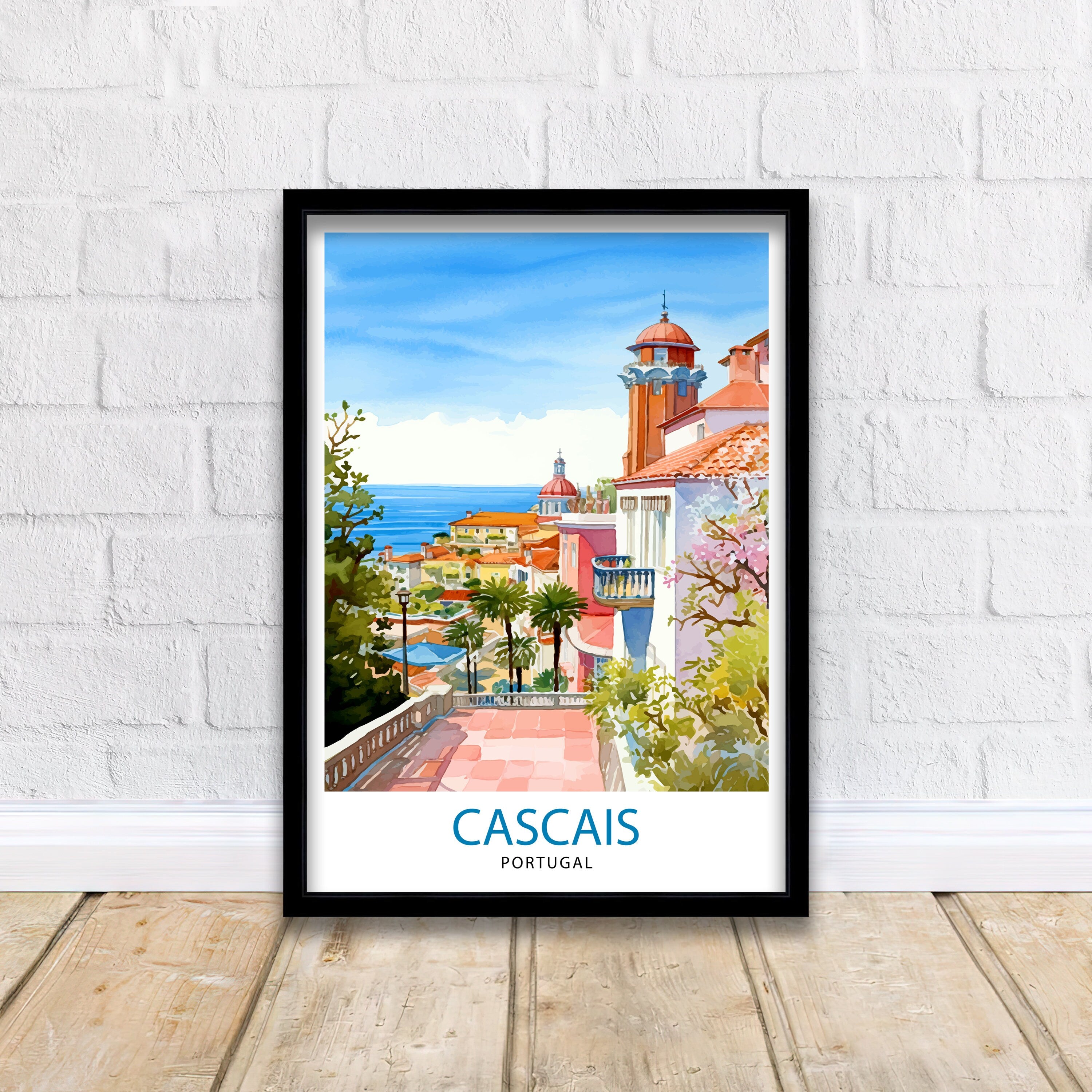 Cascais Portugal Print Cascais Decor Cascais Poster Cascais Art Cascais Wall Art Gift for Seaside Lovers Cascais Home Decor
