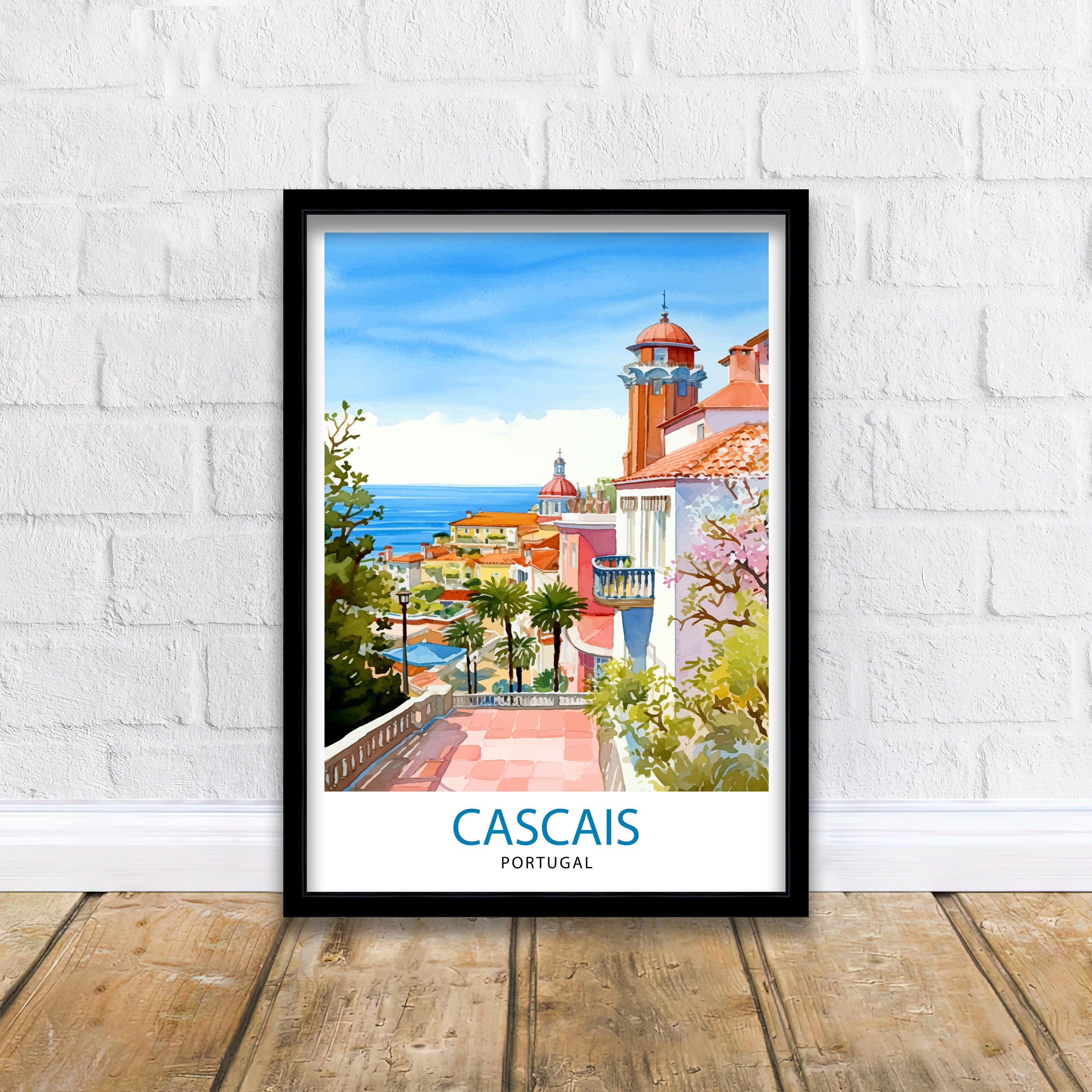 Cascais Portugal Print Cascais Decor Cascais Poster Cascais Art Cascais Wall Art Gift for Seaside Lovers Cascais Home Decor