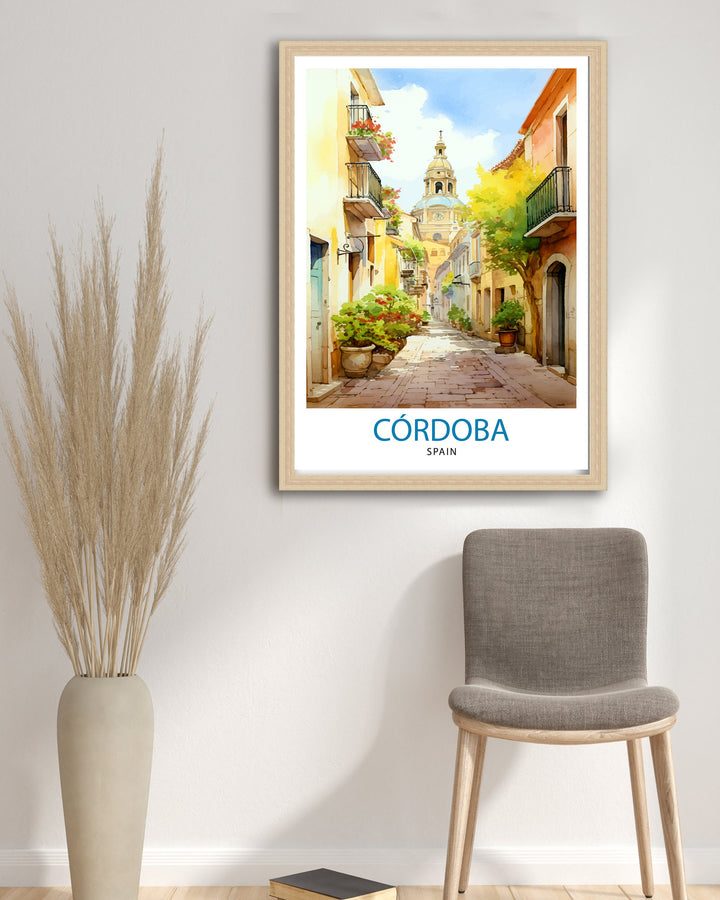 Cordoba Spain Poster Cordoba Decor Cordoba Poster Cordoba Art Cordoba Wall Art Gift for History Lovers Cordoba Home Decor