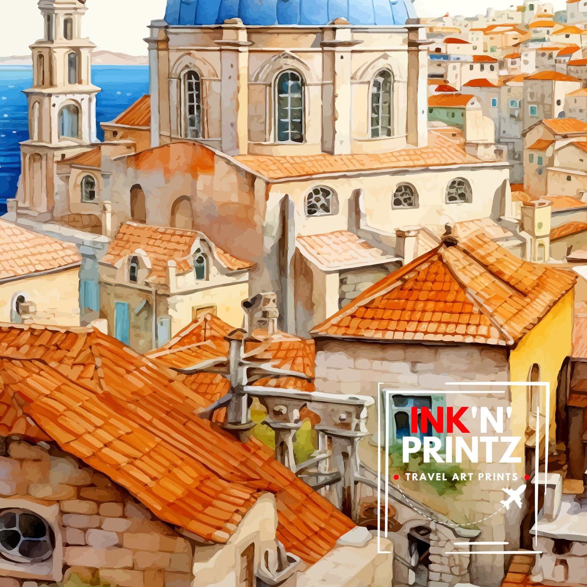 Dubrovnik Croatia Print Dubrovnik Decor Dubrovnik Poster Dubrovnik Art Dubrovnik Wall Art Gift for Wanderlust Souls Dubrovnik Home Decor