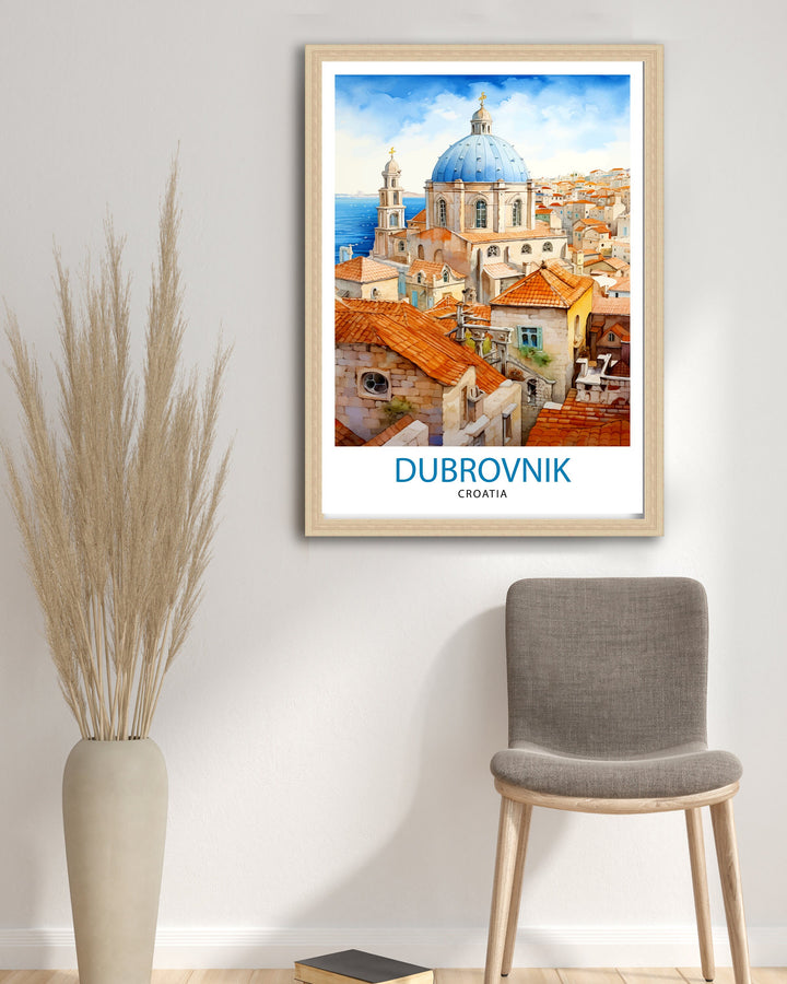 Dubrovnik Croatia Poster Dubrovnik Decor Dubrovnik Poster Dubrovnik Art Dubrovnik Wall Art Gift for Wanderlust Souls Dubrovnik Home Decor