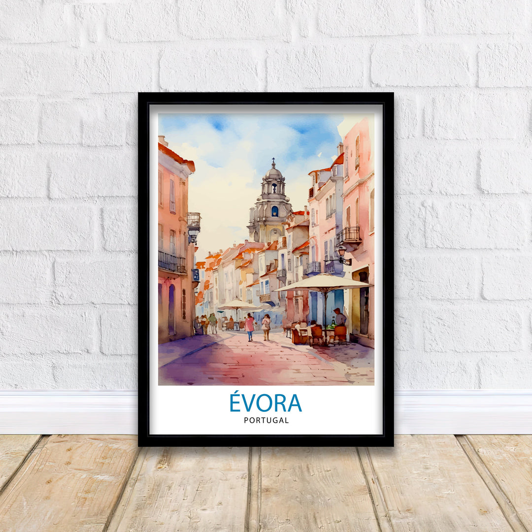 Evora Portugal Travel Poster Evora