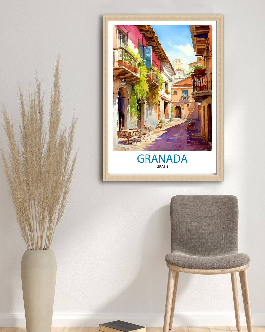 Granada Spain Travel Poster Granada Wall Art Spain Travel Poster Granada Home Decor Granada Spain Illustration Travel Posters