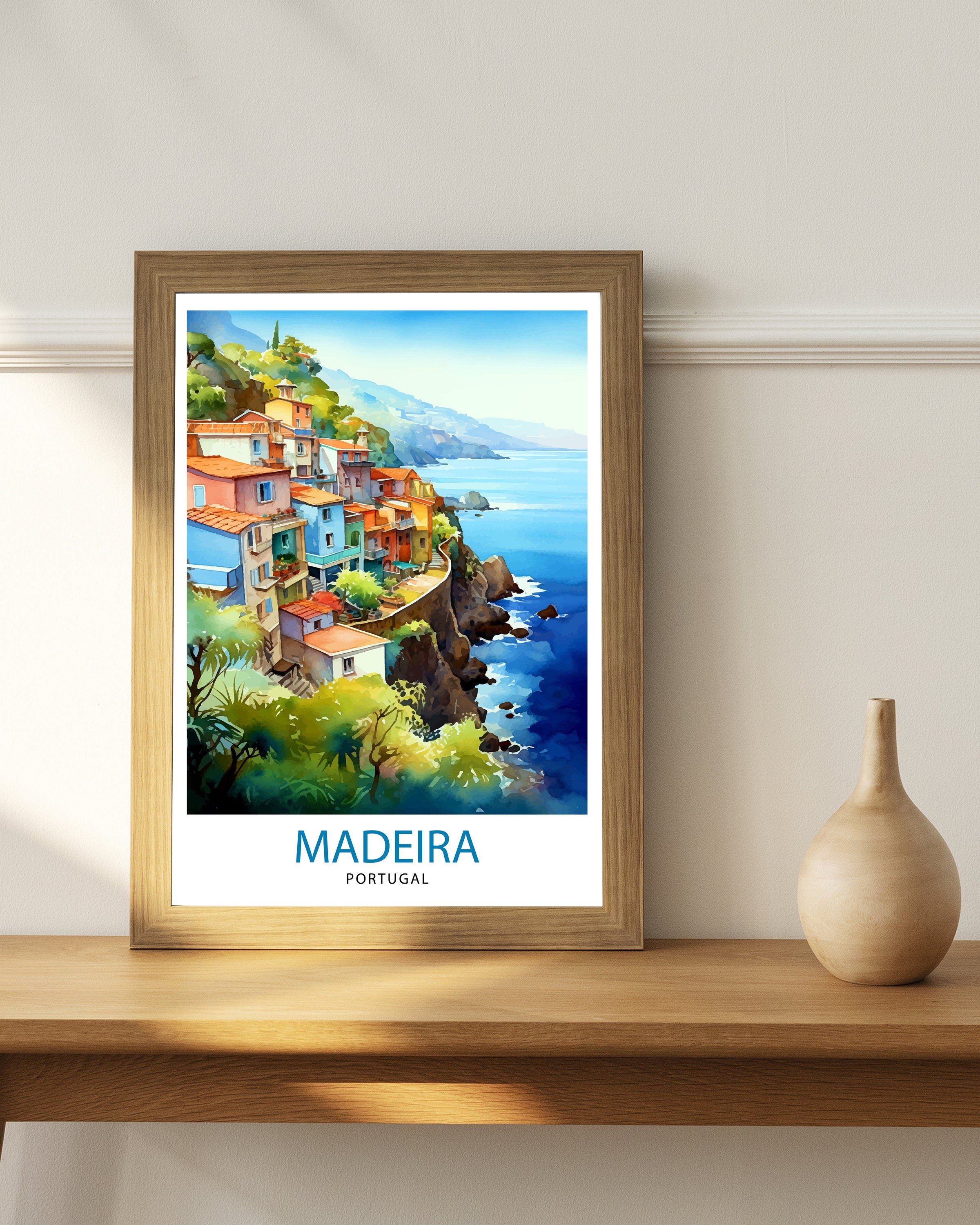 Madeira Portugal Print Madeira Decor Madeira Poster Madeira Art Madeira Wall Art Gift for Madeira Lovers Madeira Home Decor