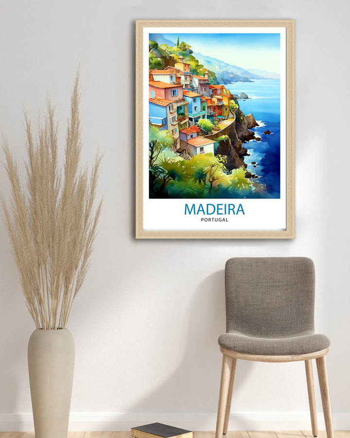 Madeira Portugal Poster Madeira Decor Madeira Poster Madeira Art Madeira Wall Art Gift for Madeira Lovers Madeira Home Decor