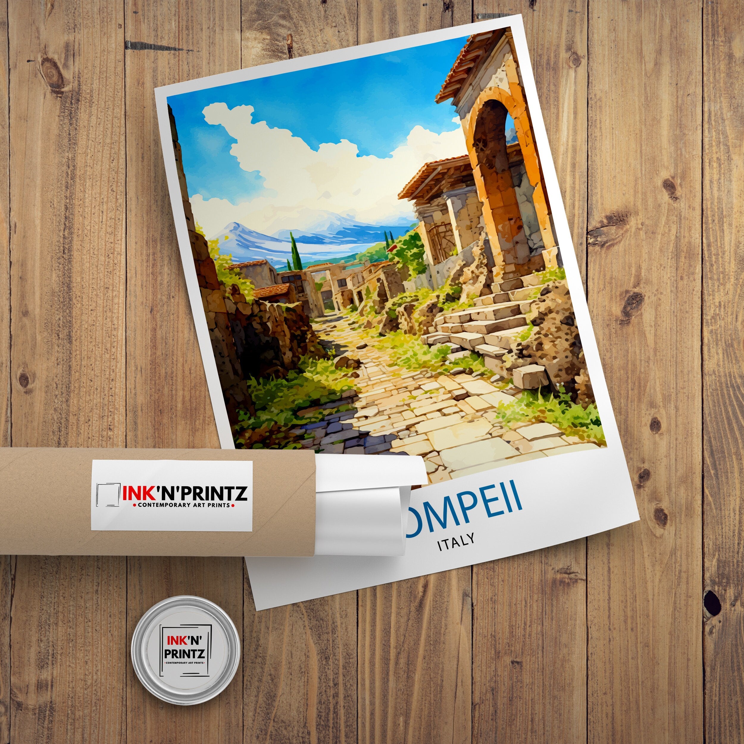 Pompeii Italy Travel Print Pompeii Wall Decor Pompeii Poster Italy Travel Prints Pompeii Art Print Pompeii Illustration Pompeii Wall Art