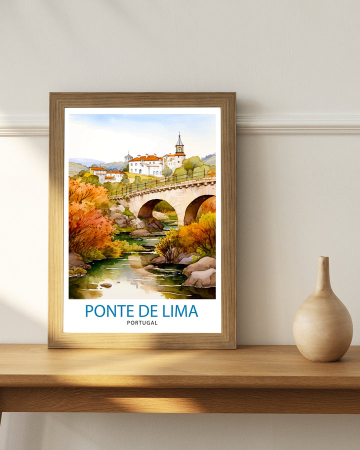 Ponte de Lima Portugal Travel Poster Ponte de Lima