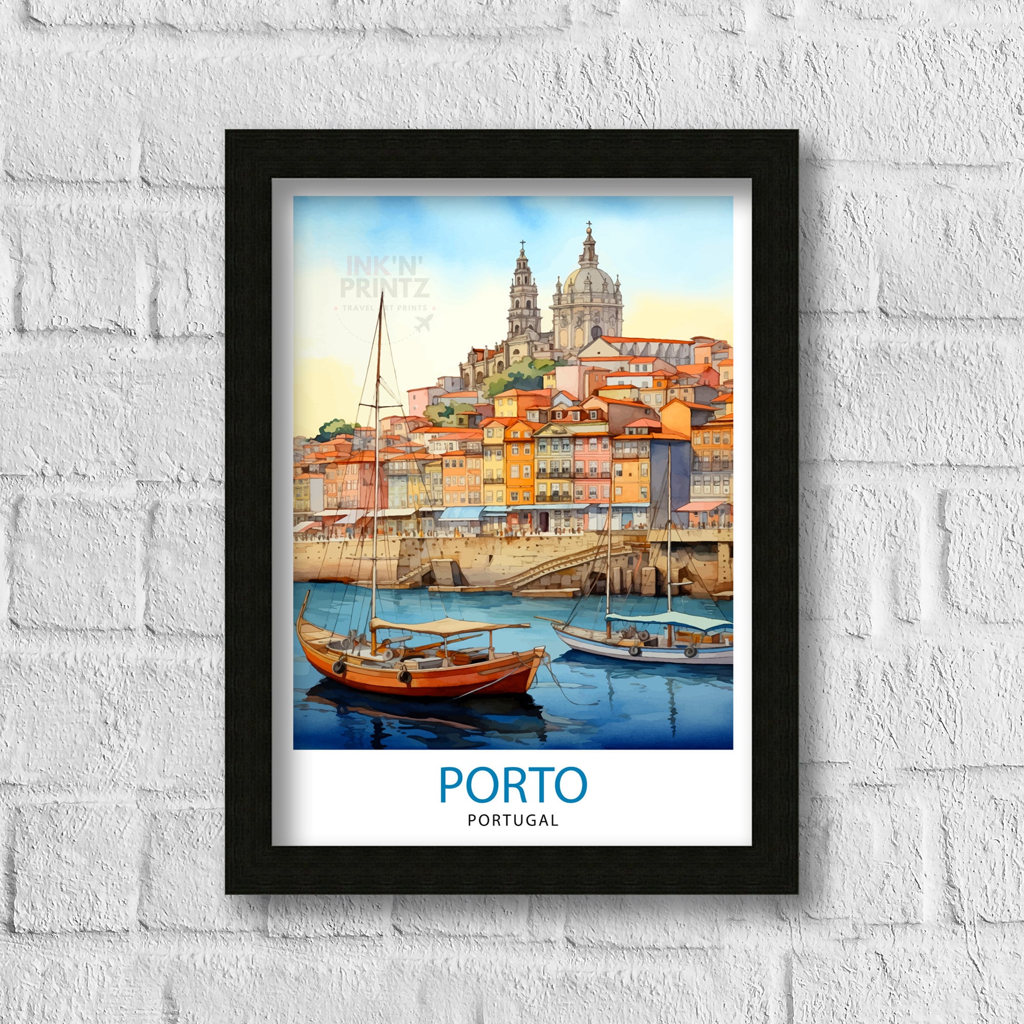Porto Portugal Travel Print Porto Wall Decor Porto Poster Portugal Travel Prints Porto Art Print Porto Illustration Porto Wall Art