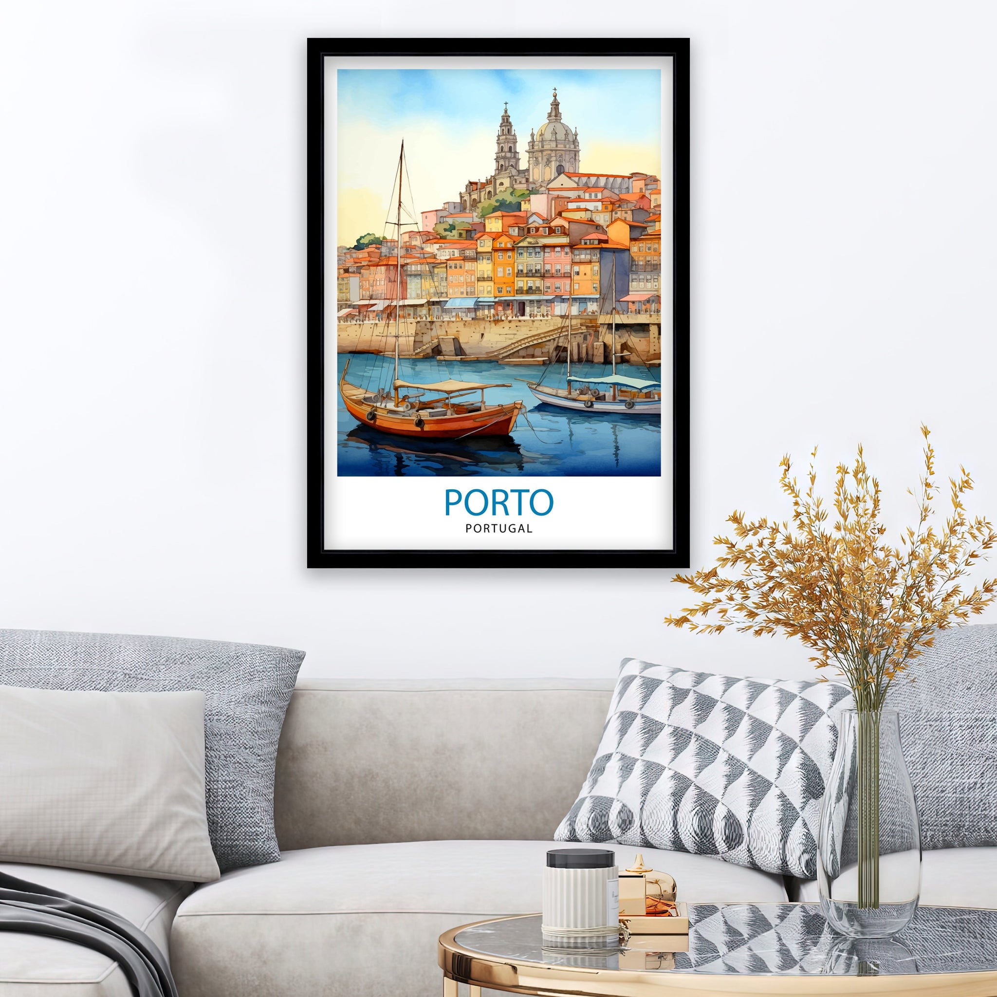 Porto Portugal Travel Print Porto Wall Decor Porto Poster Portugal Travel Prints Porto Art Print Porto Illustration Porto Wall Art