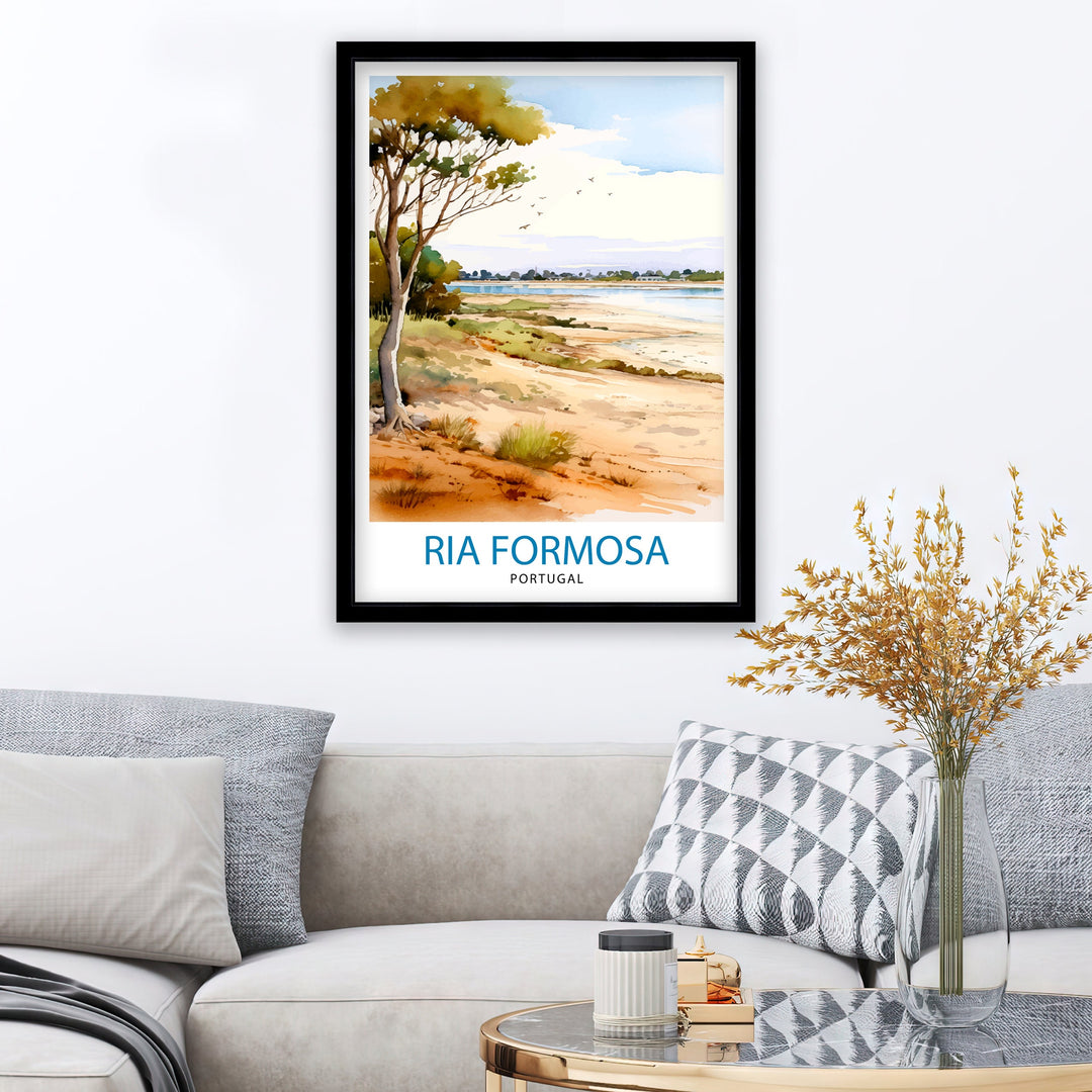 Ria Formosa Portugal Travel Poster Ria Formosa