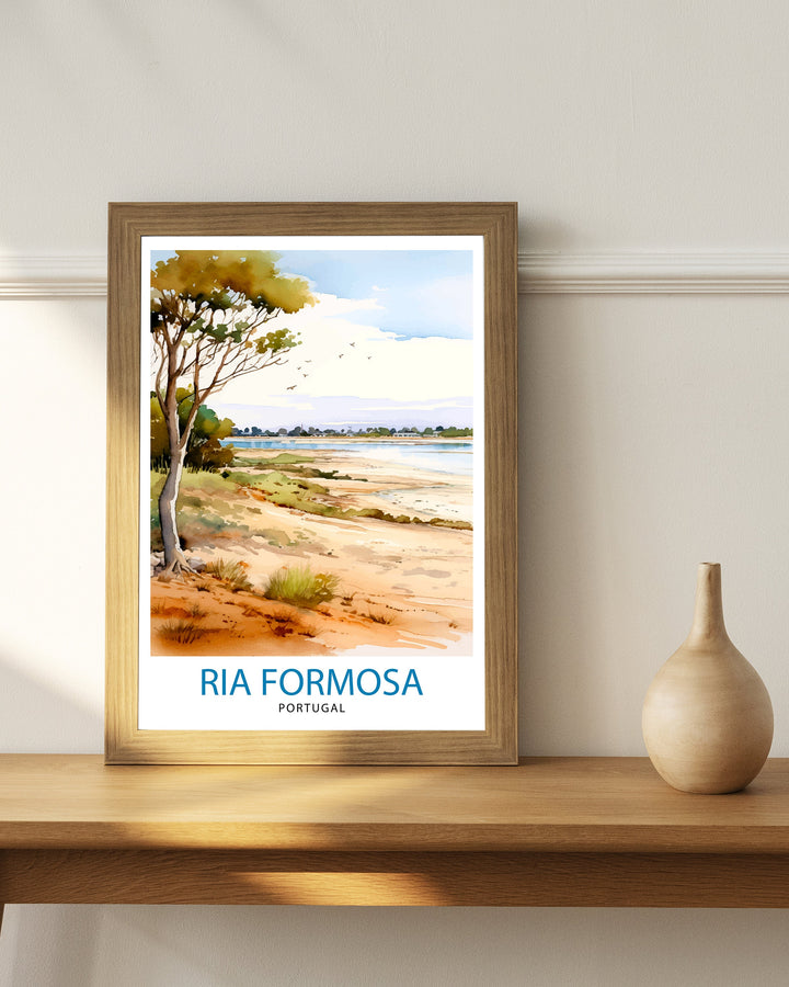 Ria Formosa Portugal Travel Poster Ria Formosa