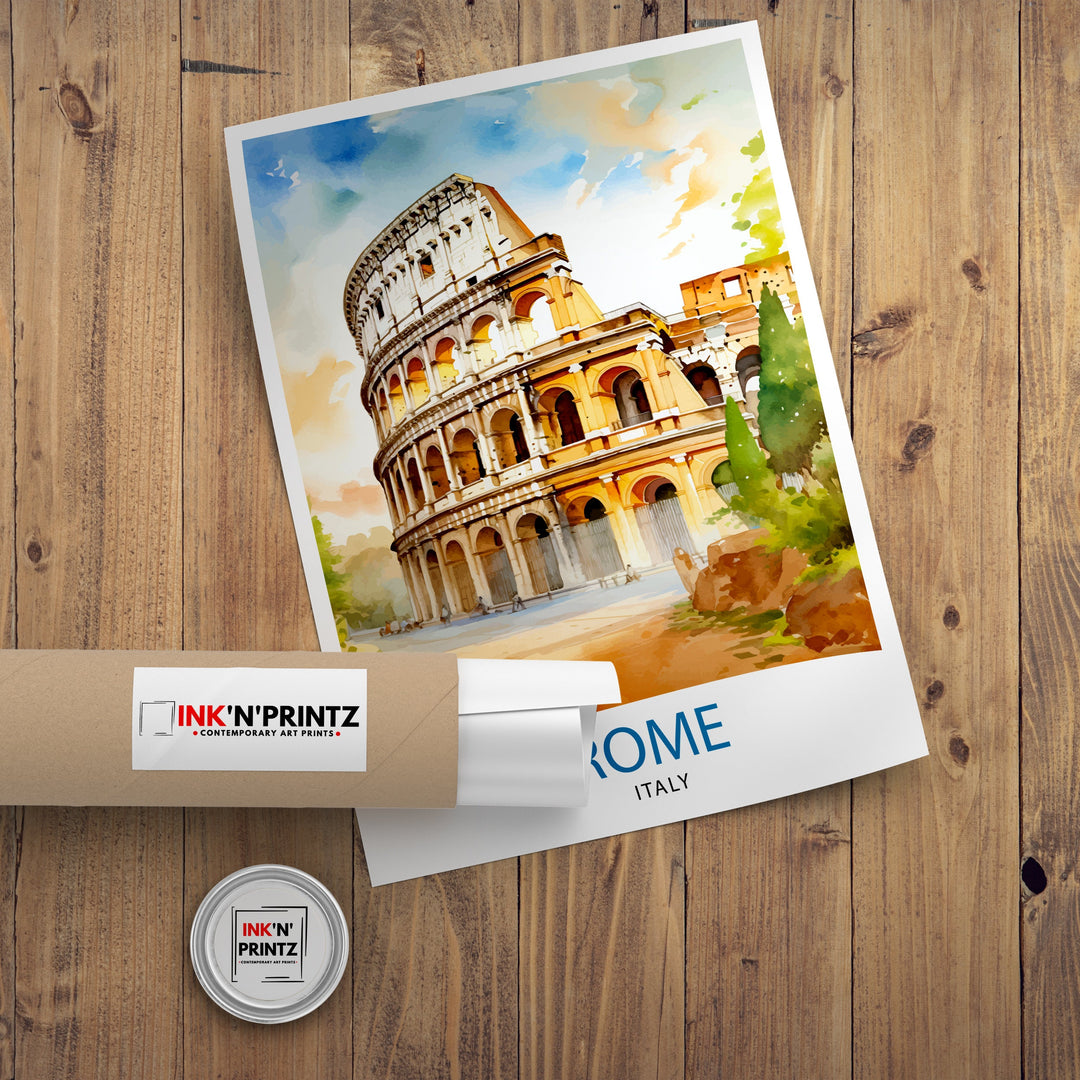 Rome Italy Travel Poster Rome