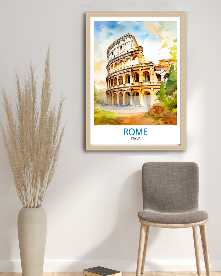 Rome Italy Travel Poster Rome