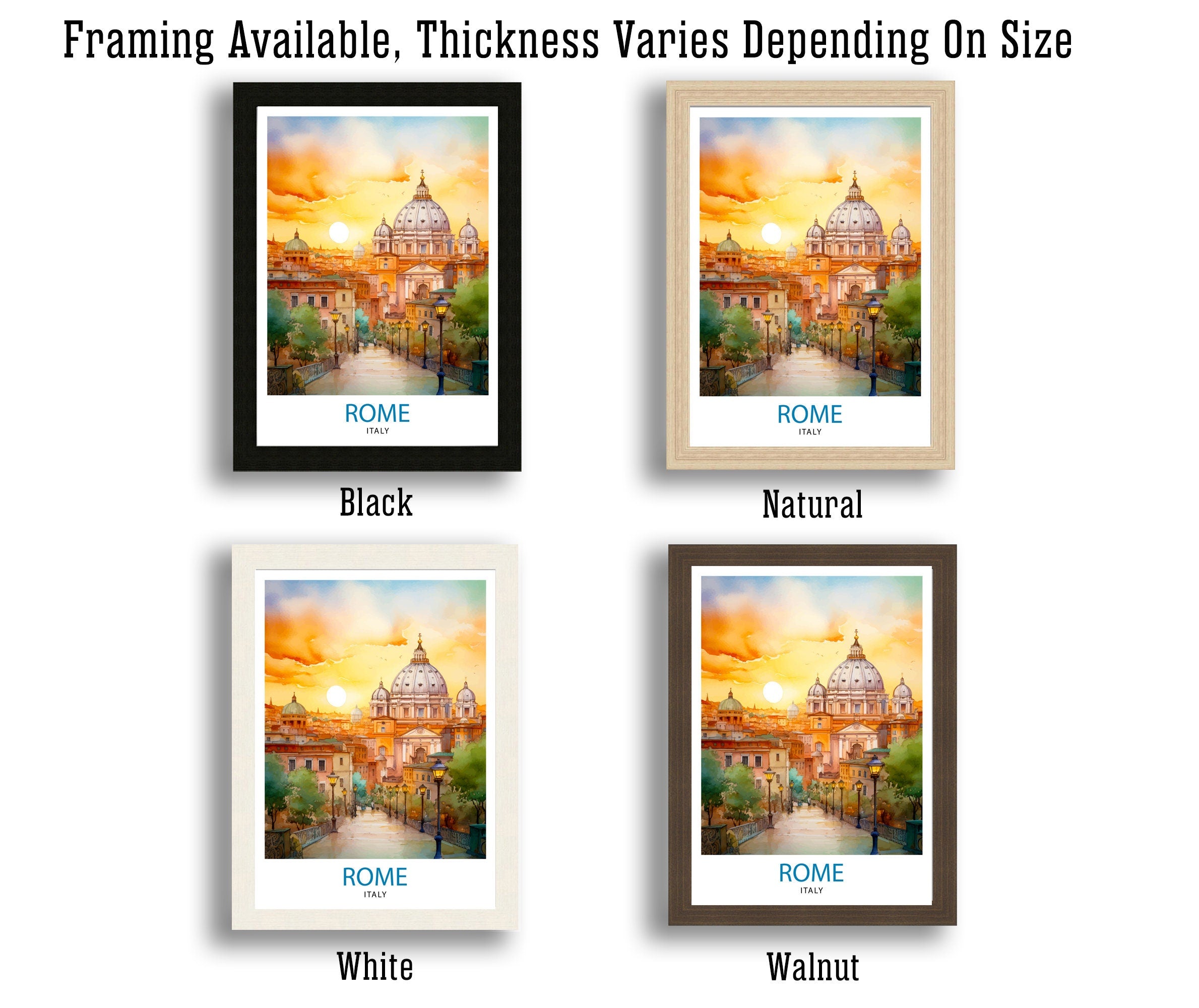 Rome Italy Travel Print Rome Wall Art Italy Travel Poster Rome Home Decor Italy Illustration Travel Gift for Rome Italy Wall Art