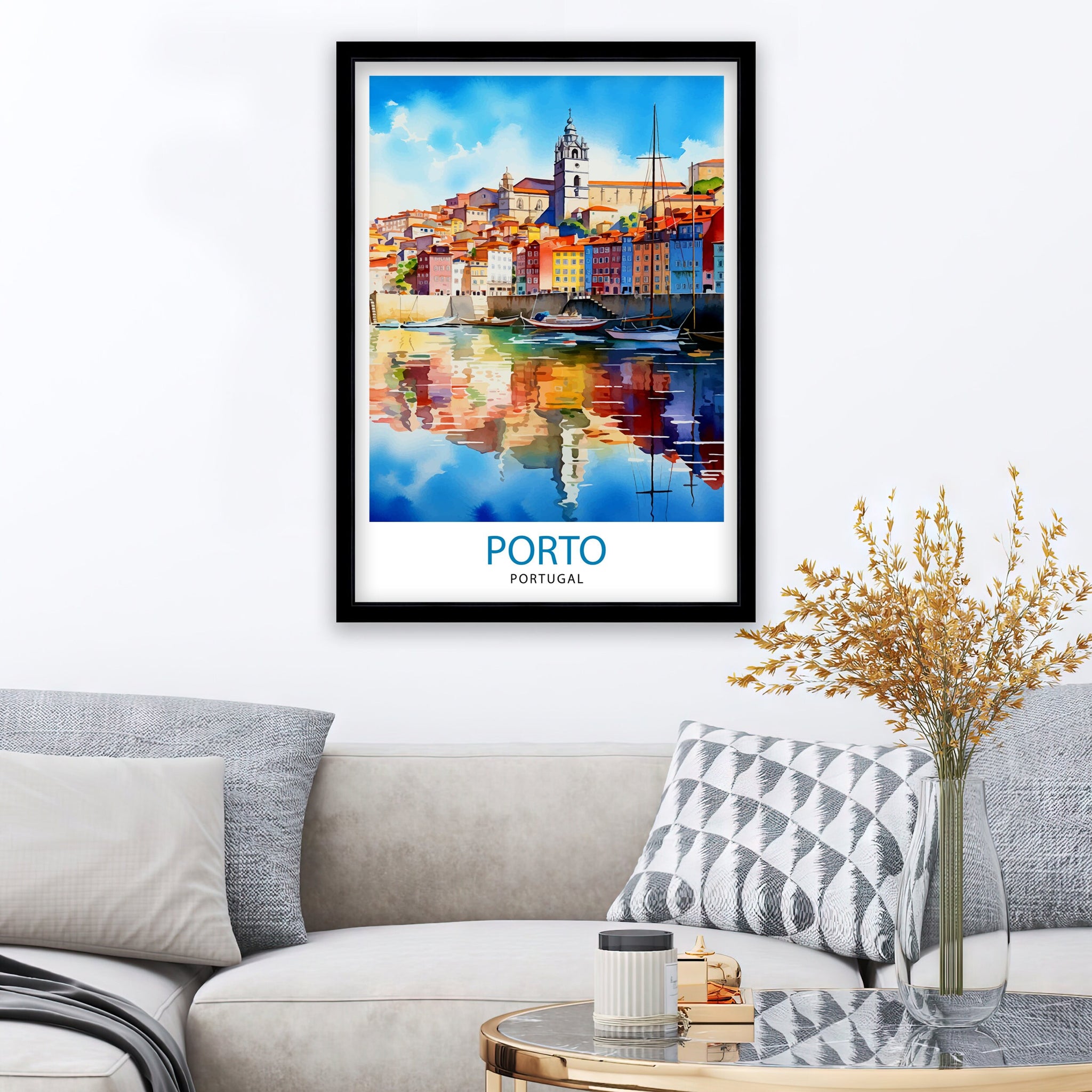 Porto Portugal Travel Poster, Art Print , Wall Art, Art Print