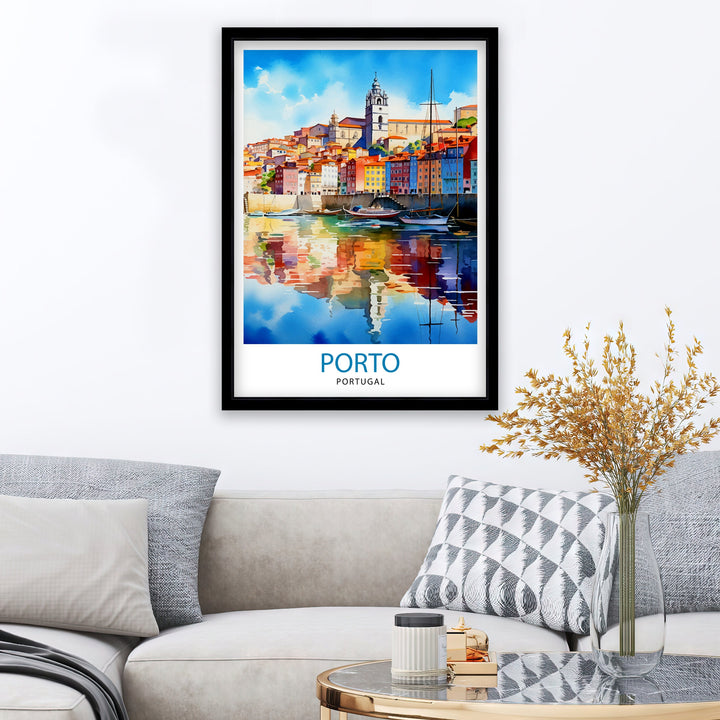 Porto Portugal Travel Poster, Art Poster , Wall Art, Art Poster