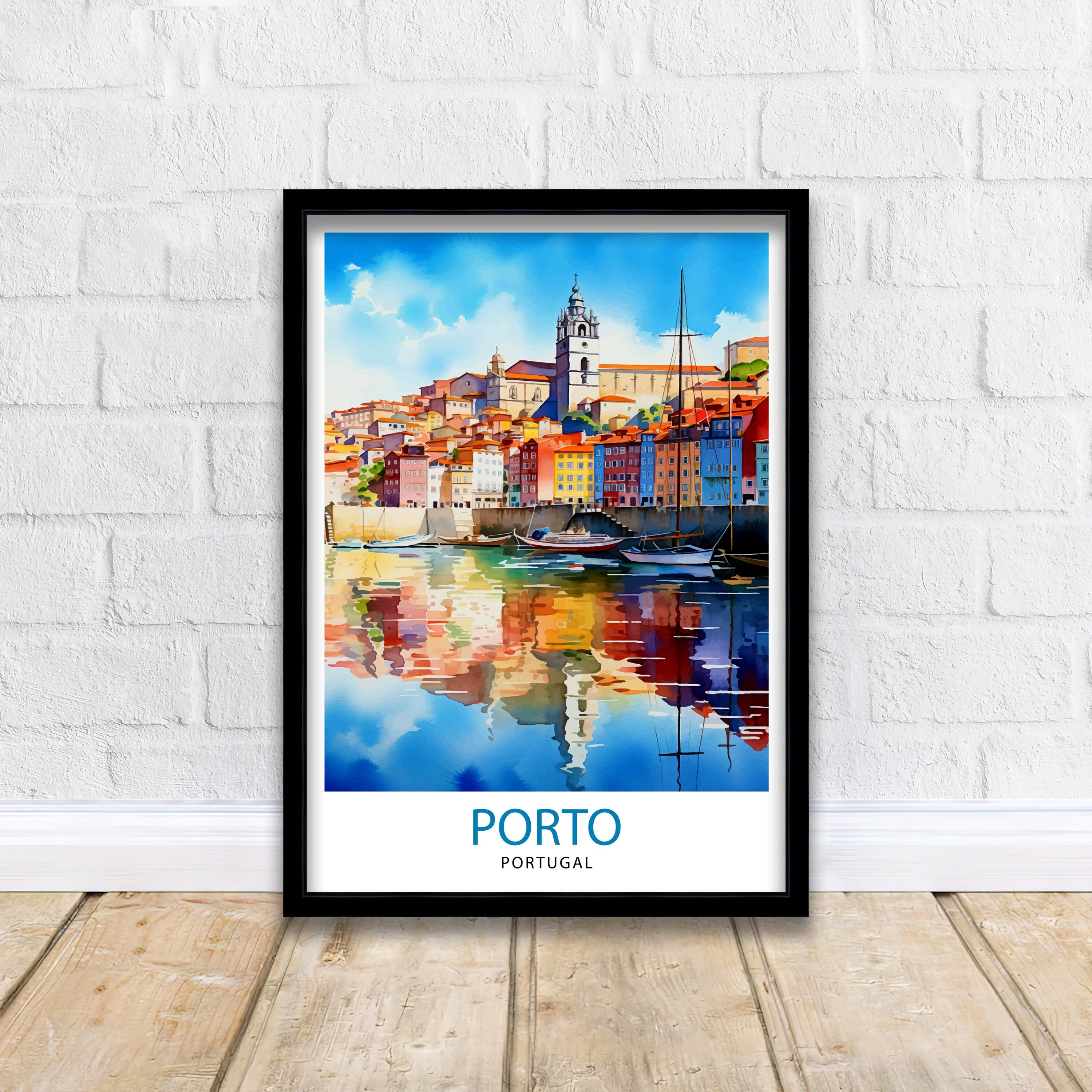 Porto Portugal Travel Poster, Art Print , Wall Art, Art Print