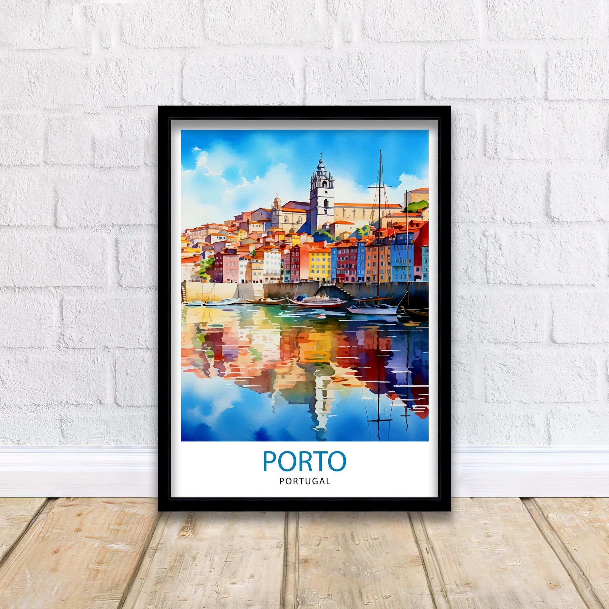 Porto Portugal Travel Poster, Art Print , Wall Art, Art Print