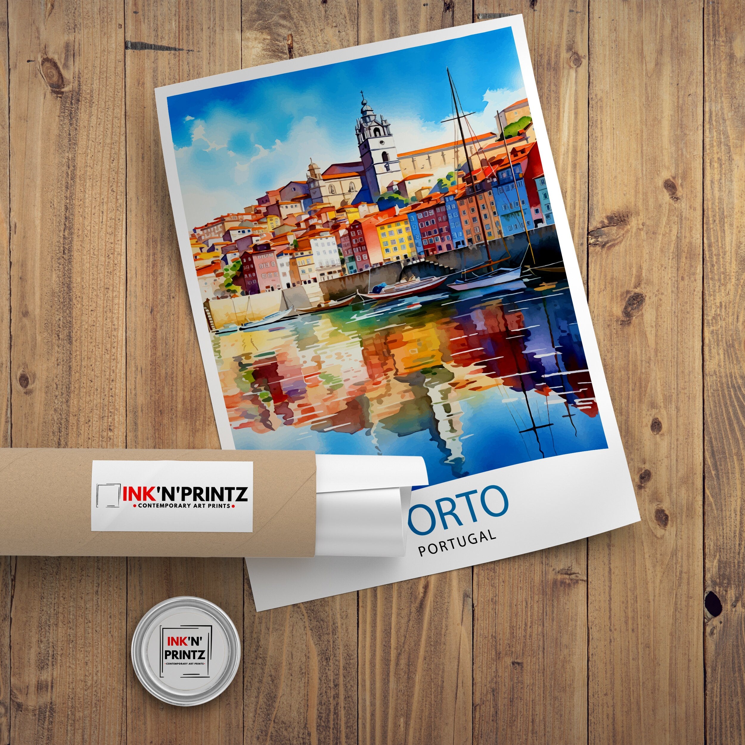 Porto Portugal Travel Poster, Art Print , Wall Art, Art Print