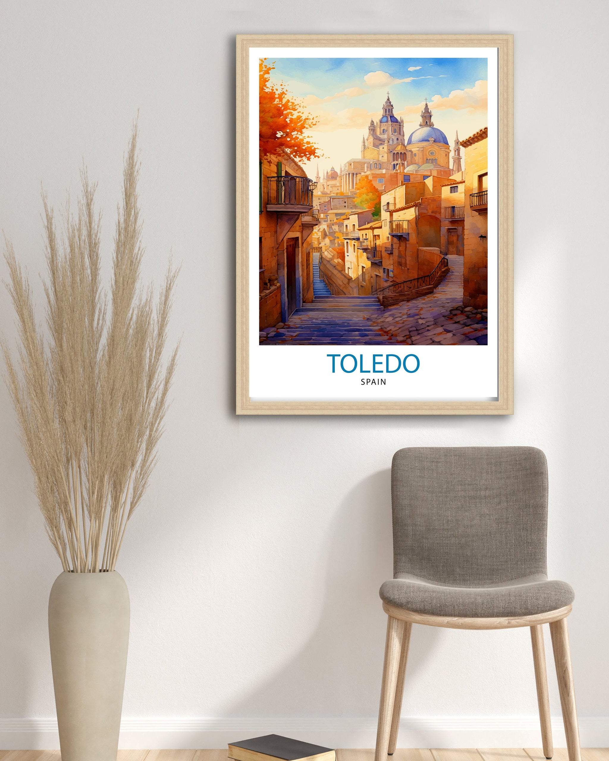 Toledo Spain Travel Print Toledo Wall Decor Toledo Poster Spain Travel Prints Toledo Art Print Toledo Illustration Toledo Wall Art