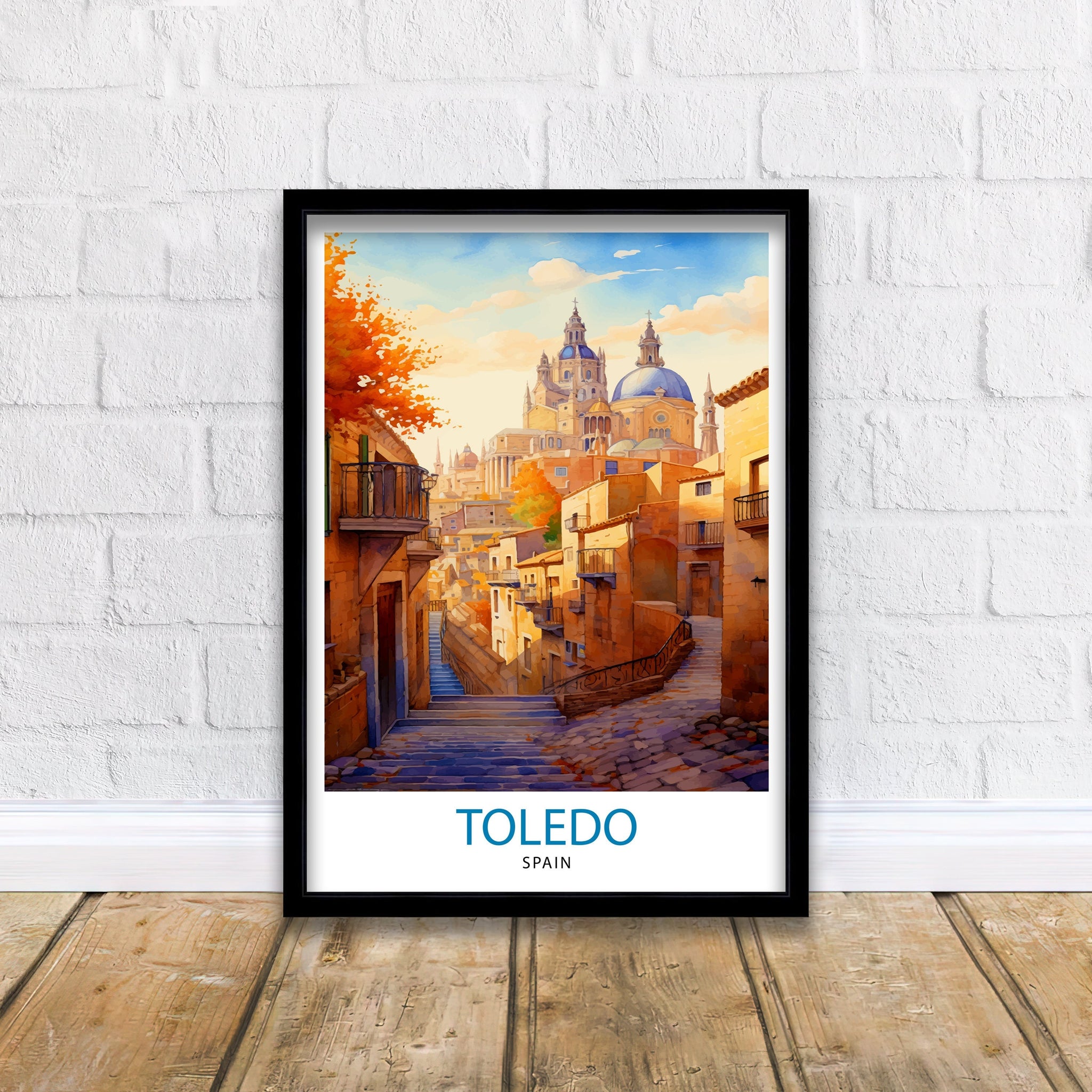 Toledo Spain Travel Print Toledo Wall Decor Toledo Poster Spain Travel Prints Toledo Art Print Toledo Illustration Toledo Wall Art