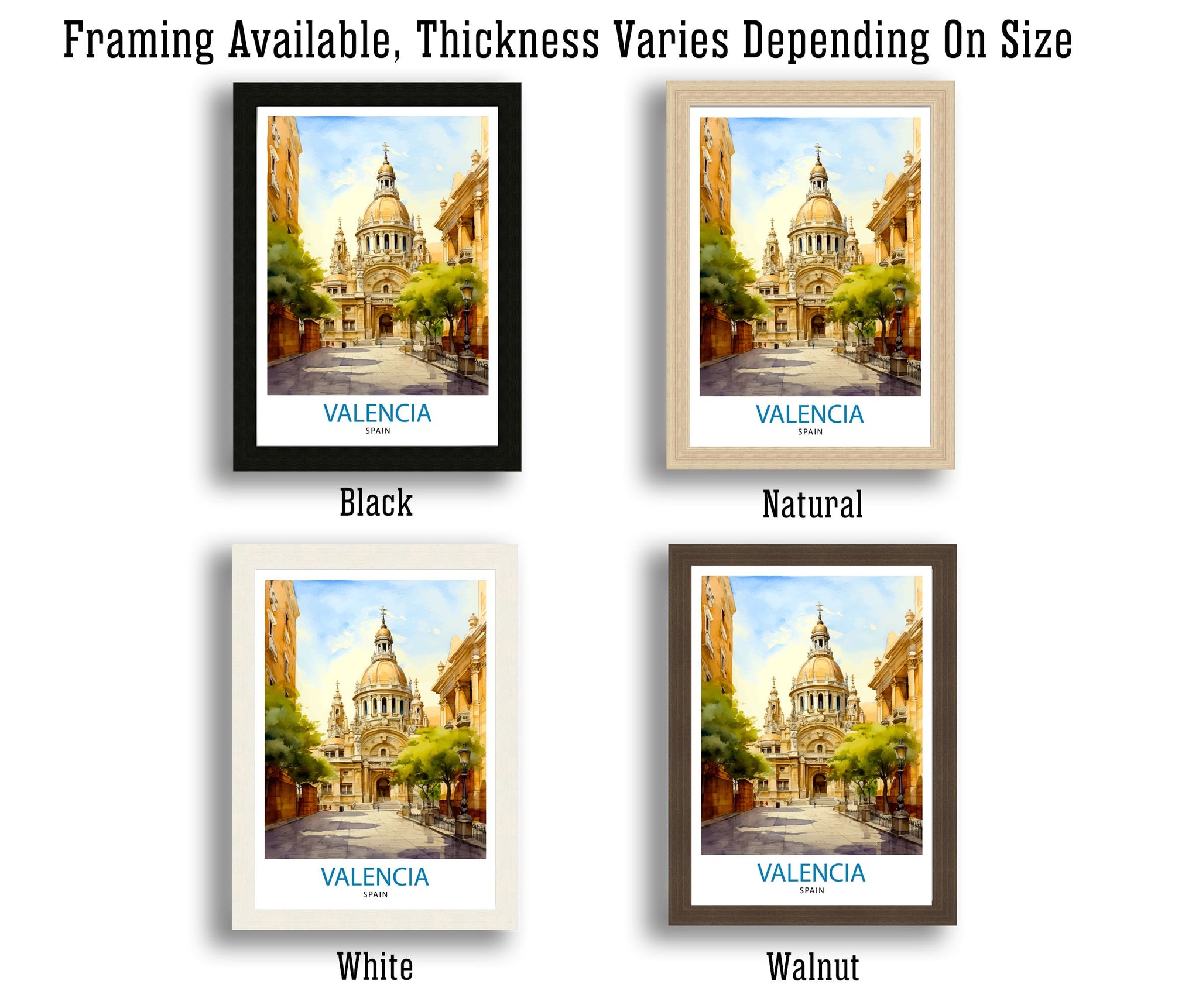 Valencia Travel Print Valencia Wall Decor Valencia Home Living Decor Valencia Spain City Print Capital City Valencia Illustration