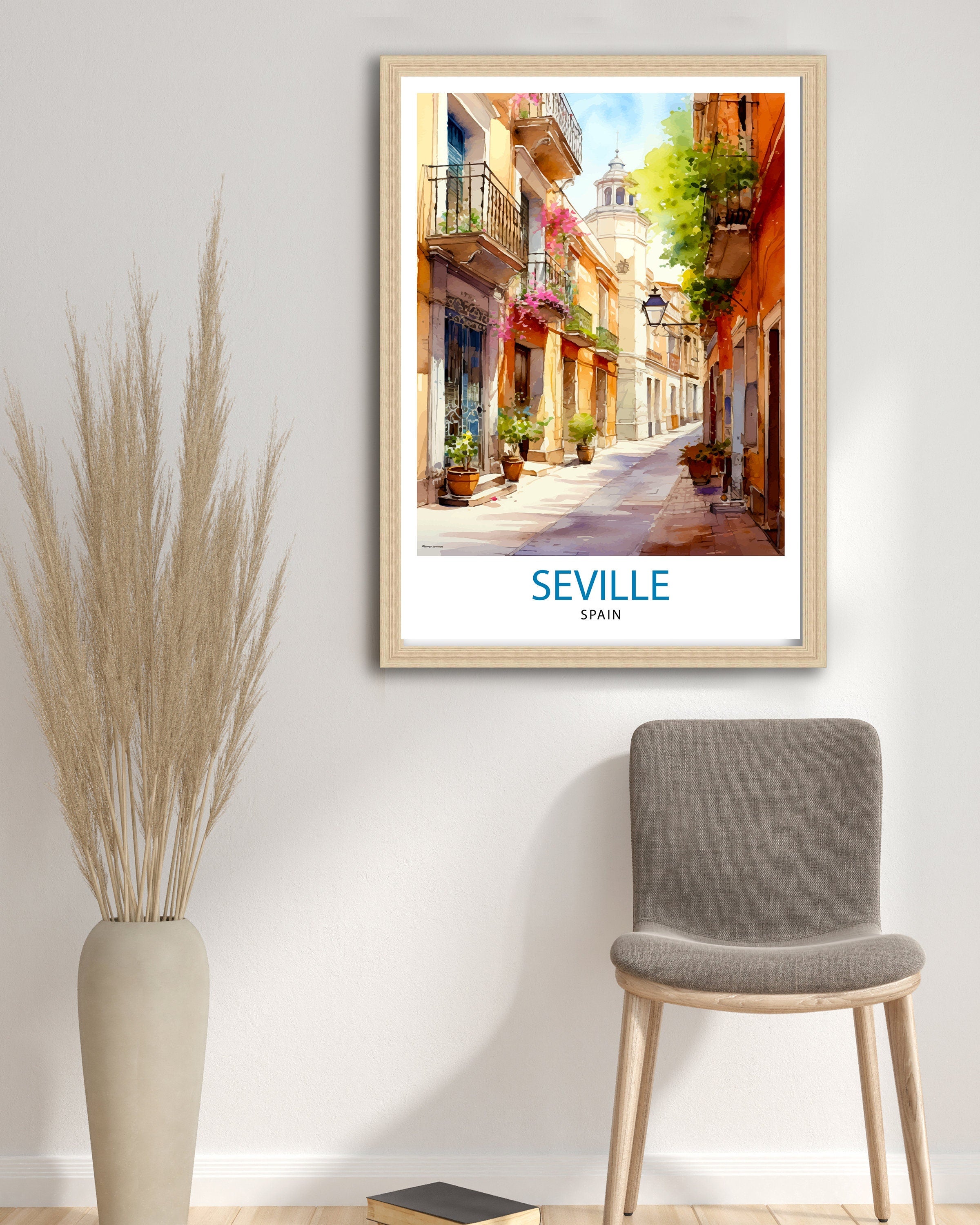 Seville Travel Print | Seville Spain | Seville Wall Art | Seville | Seville Poster | Spain Wall Art | Seville Art | Spain Poster