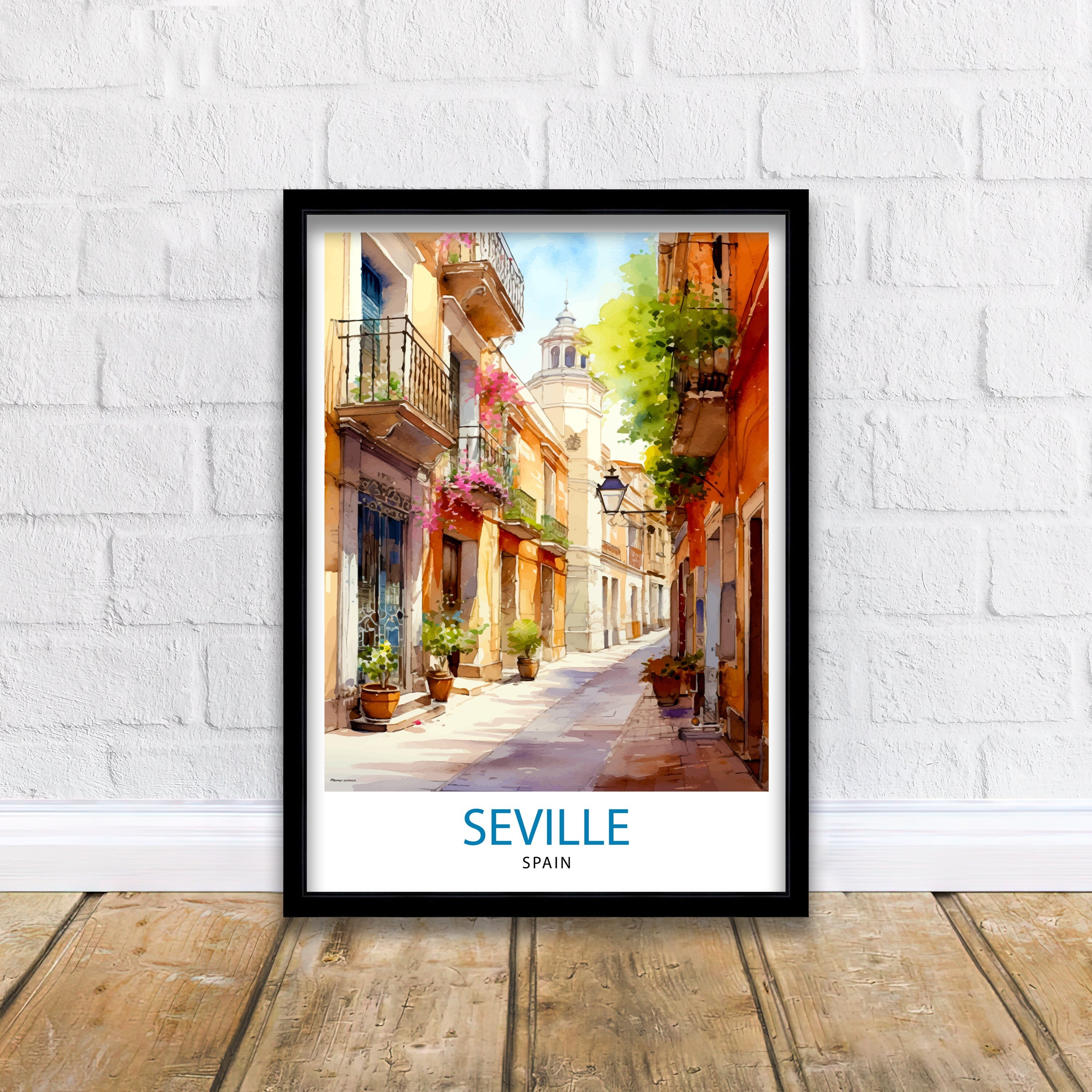 Seville Travel Print | Seville Spain | Seville Wall Art | Seville | Seville Poster | Spain Wall Art | Seville Art | Spain Poster