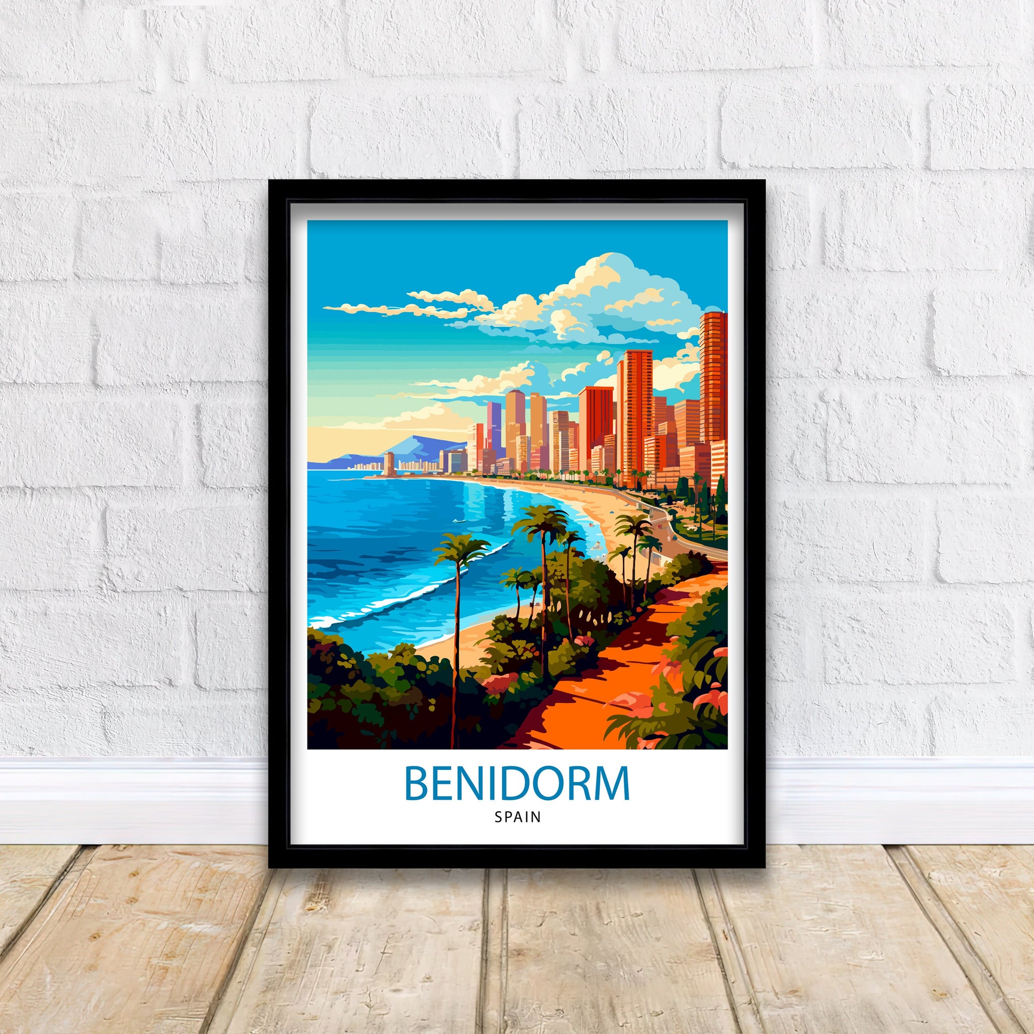 Benidorm Spain Print Benidorm Wall Decor Benidorm Poster Benidorm Art Print Benidorm Wall Art Gift for Benidorm Travel Benidorm Home Decor