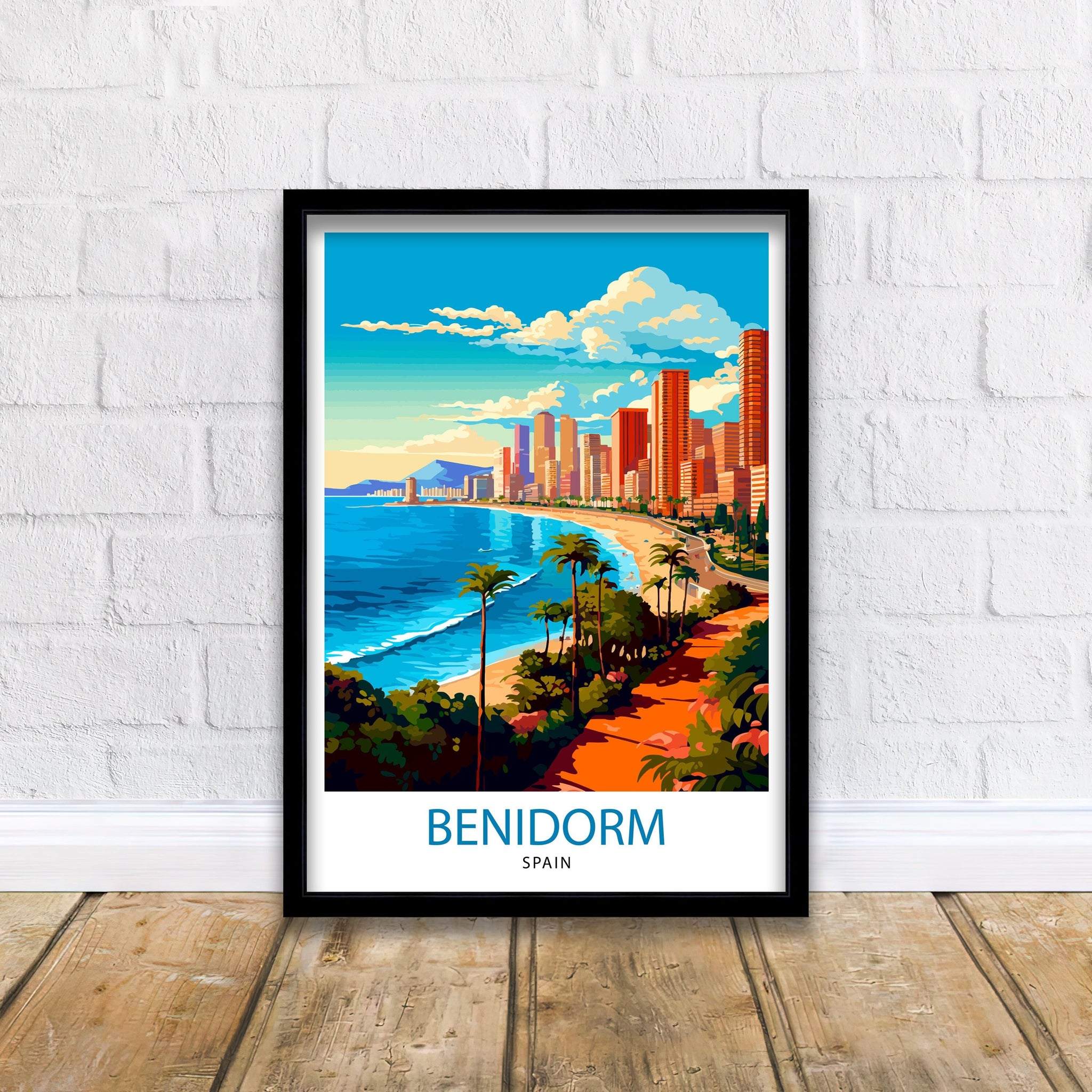 Benidorm Spain Print Benidorm Wall Decor Benidorm Poster Benidorm Art Print Benidorm Wall Art Gift for Benidorm Travel Benidorm Home Decor