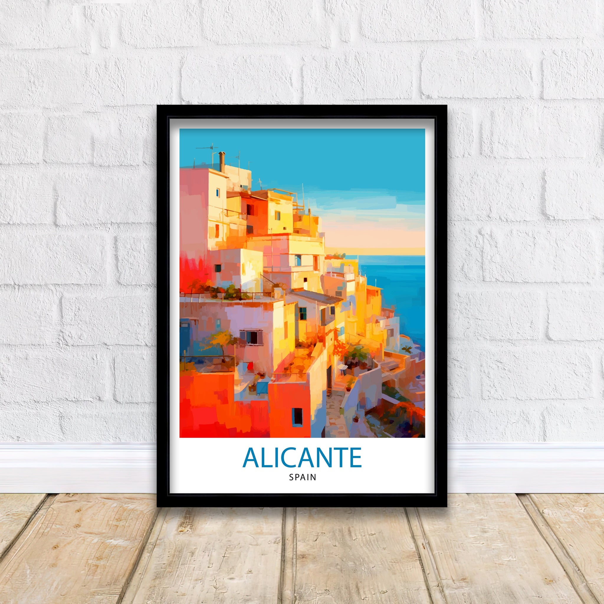 Alicante Spain Travel Print Alicante Wall Decor Alicante Poster Spain Travel Prints Alicante Art Print Alicante Illustration Alicante Wall