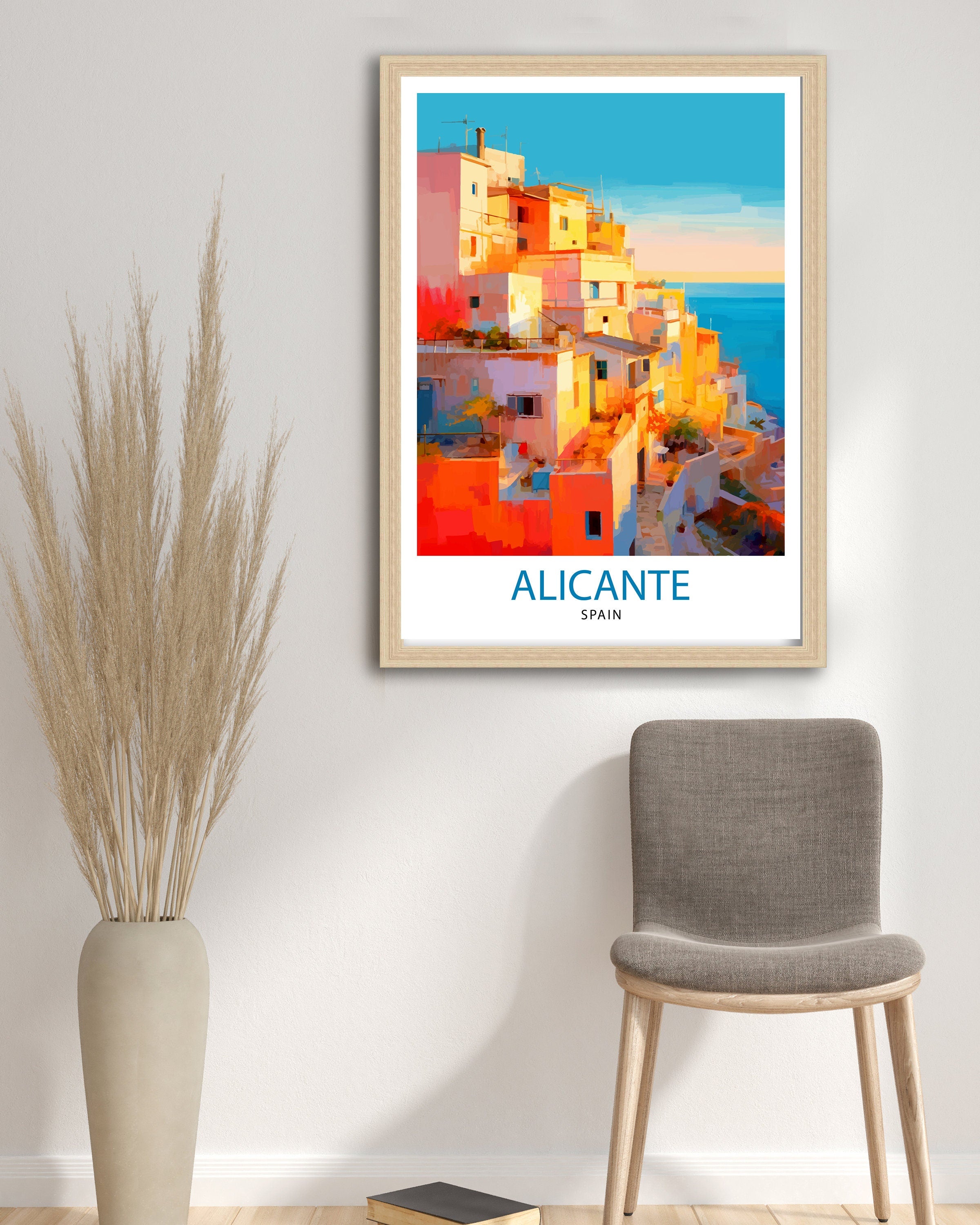 Alicante Spain Travel Print Alicante Wall Decor Alicante Poster Spain Travel Prints Alicante Art Print Alicante Illustration Alicante Wall