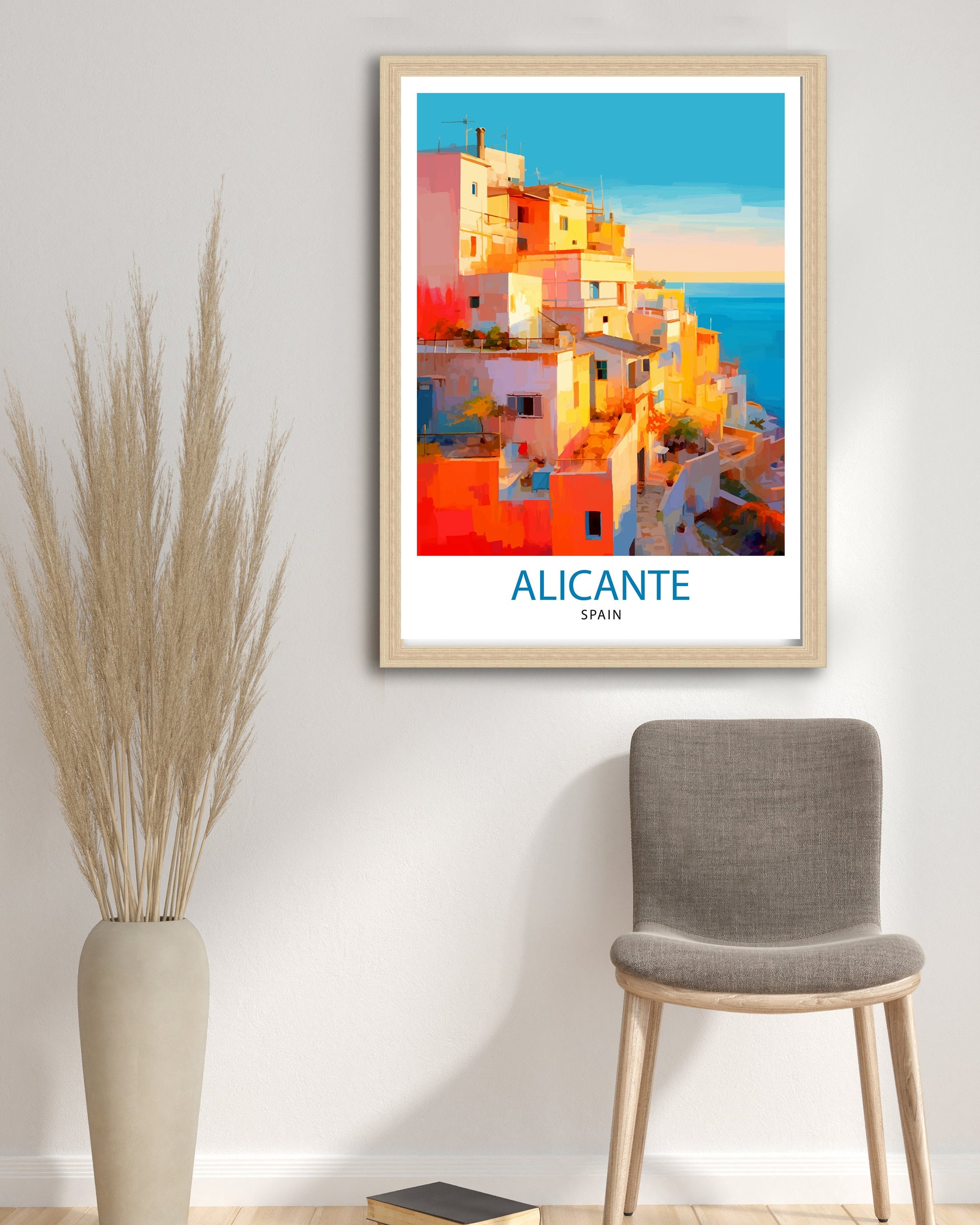 Alicante Spain Travel Print Alicante Wall Decor Alicante Poster Spain Travel Prints Alicante Art Print Alicante Illustration Alicante Wall