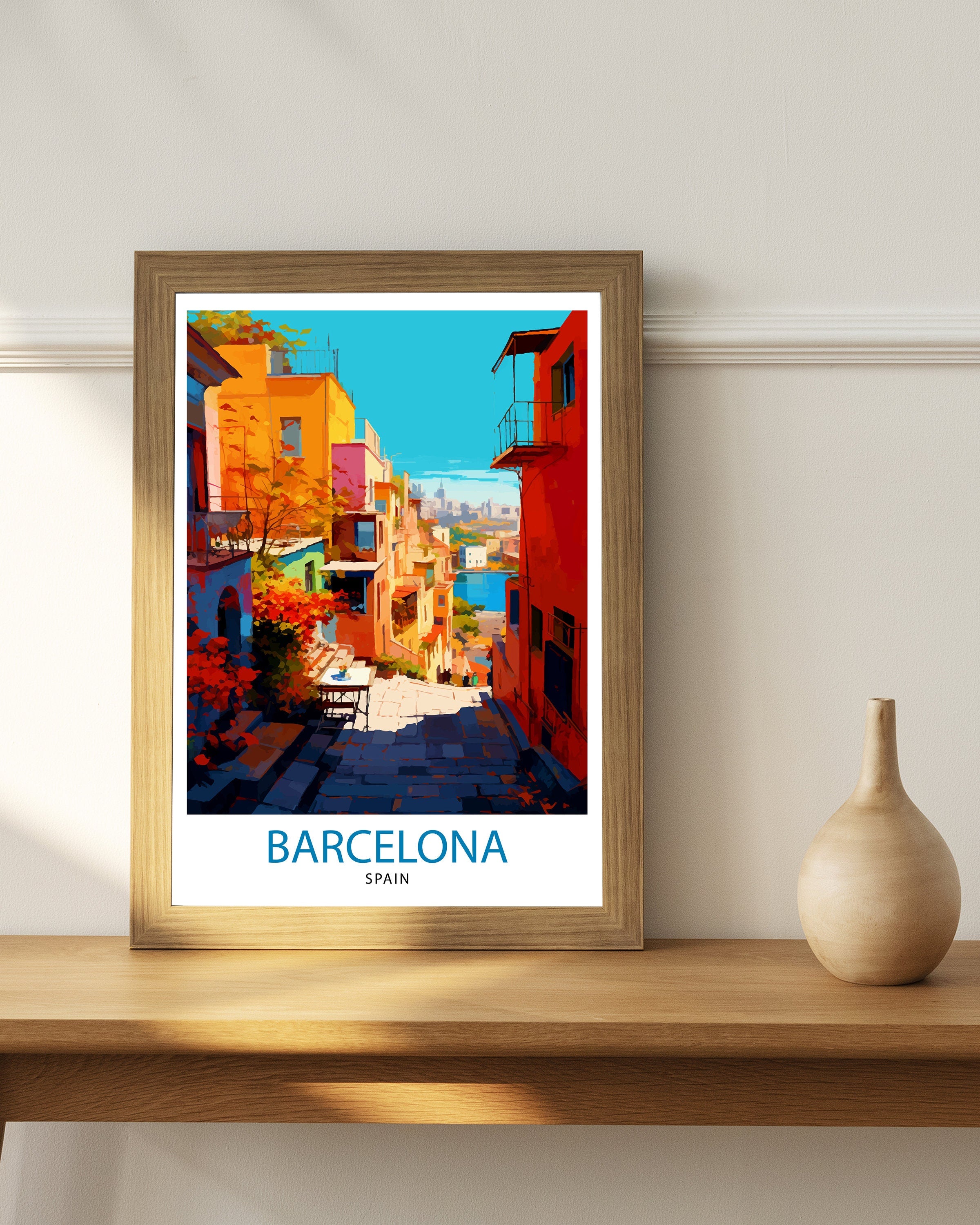 Barcelona Spain Travel Print Barcelona Wall Decor Barcelona Poster Spain Travel Prints Barcelona Art Print Barcelona