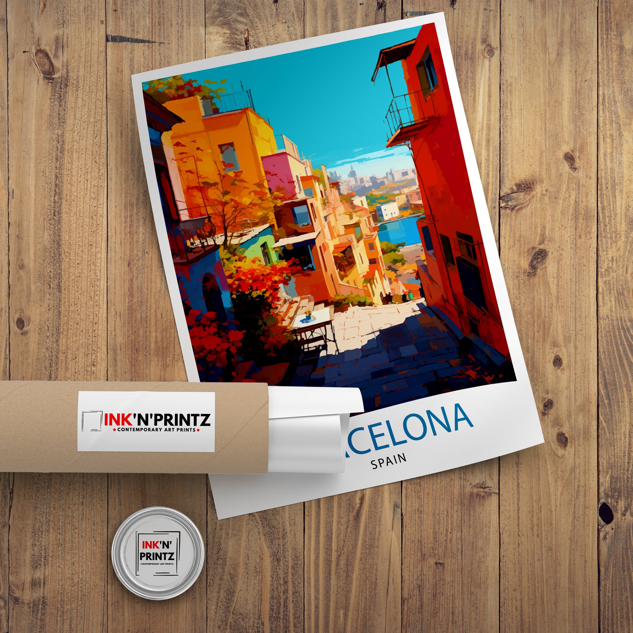 Barcelona Spain Travel Print Barcelona Wall Decor Barcelona Poster Spain Travel Prints Barcelona Art Print Barcelona