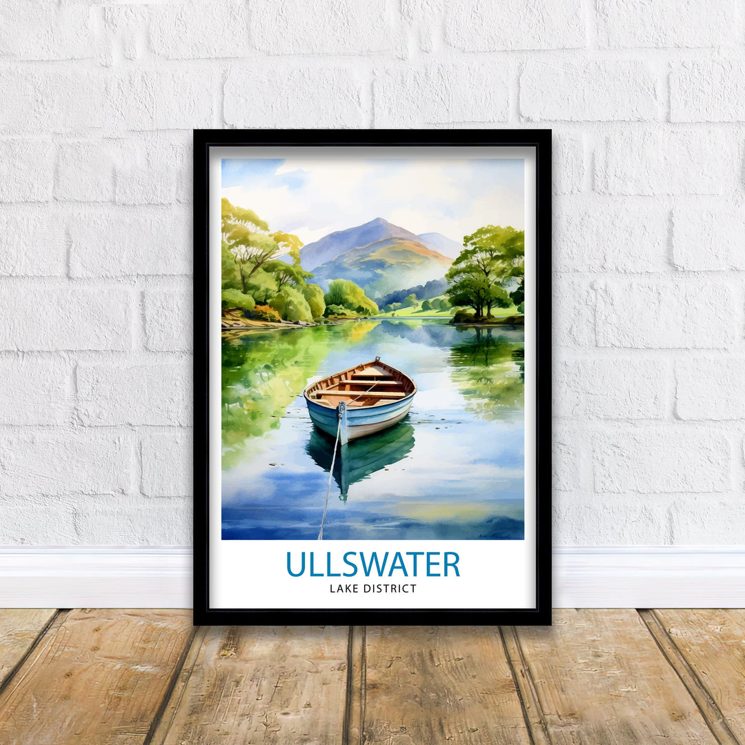 Ullswater Lake District Travel Poster Lake District