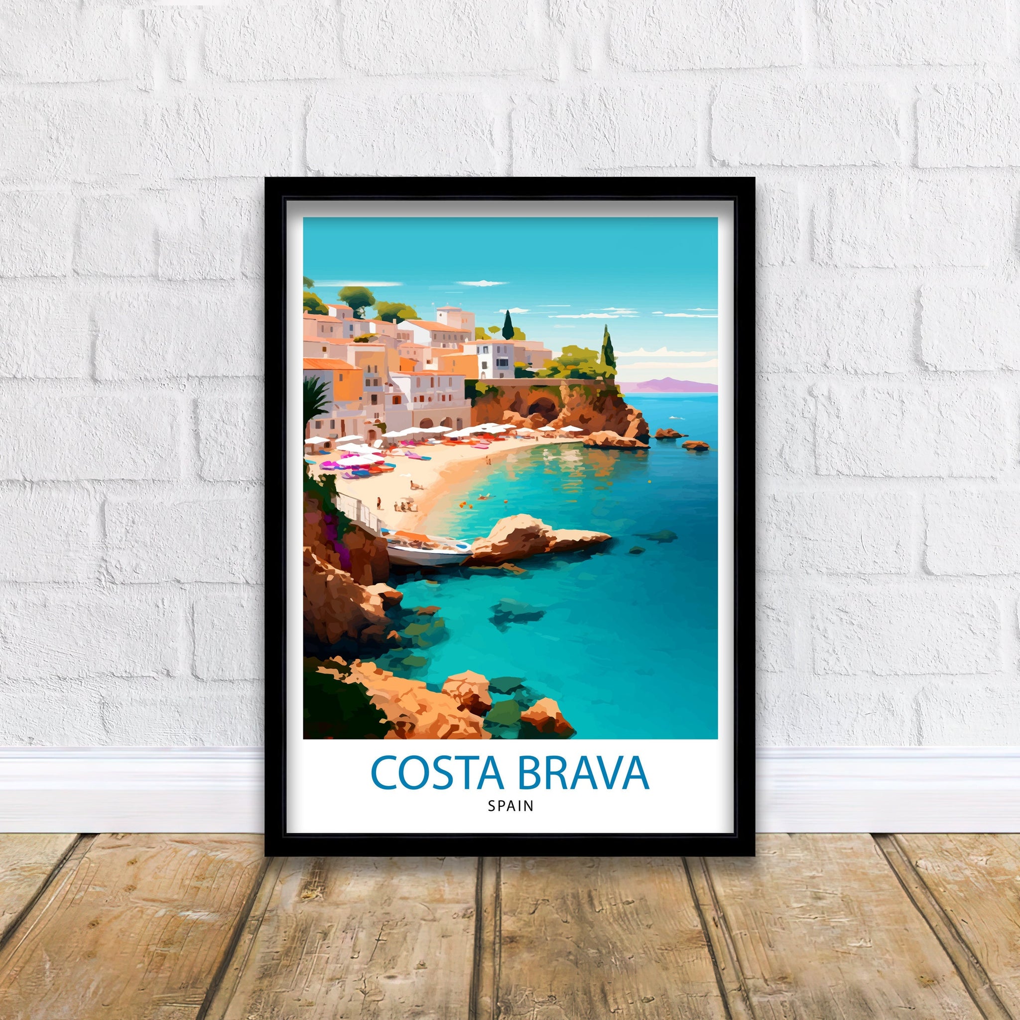 Costa Brava Spain Travel Print Costa Brava Wall Decor Costa Brava Home Living Decor Costa Brava Illustration, Travel Poster Gift