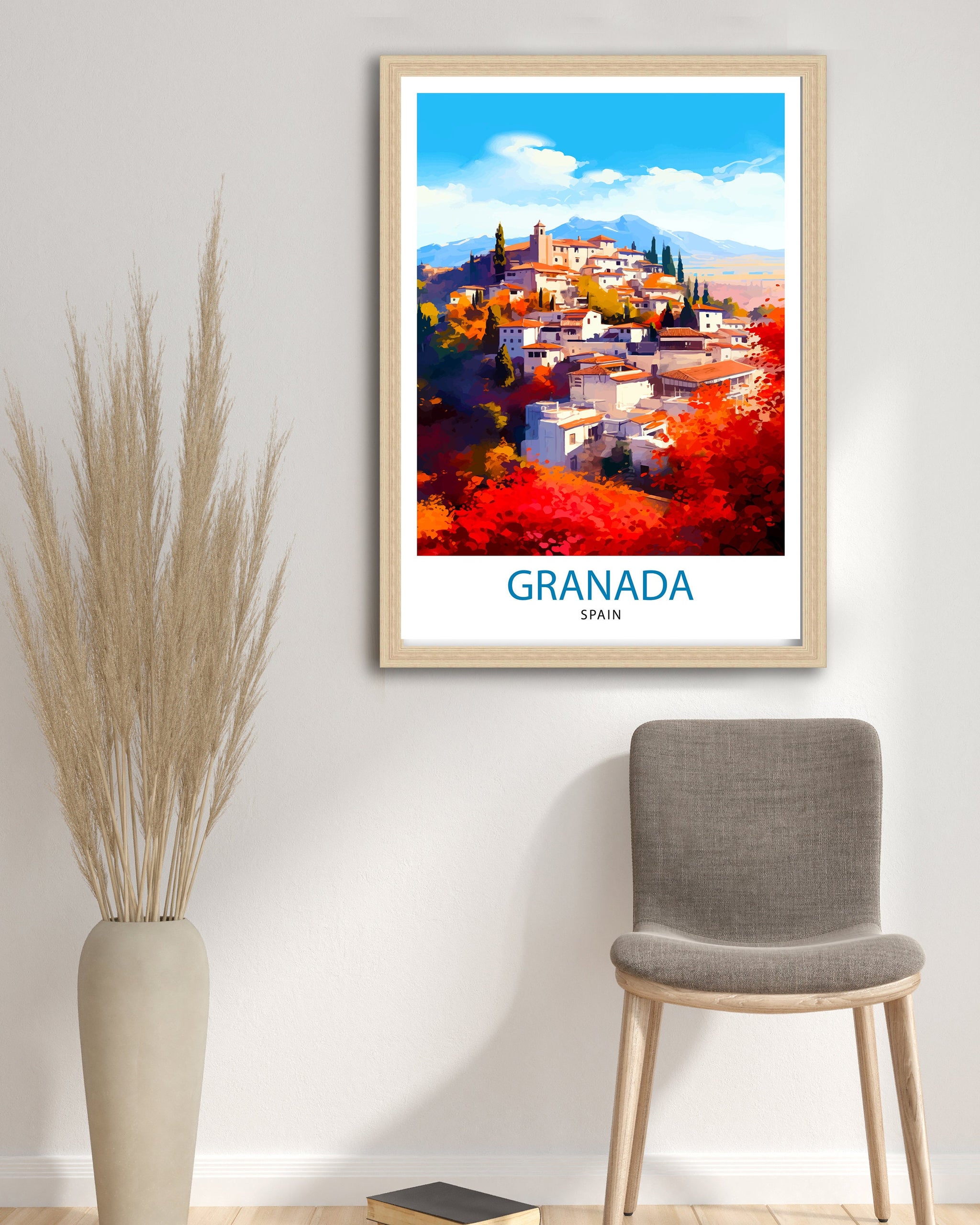 Granada Spain Travel Print Granada Wall Art Spain Travel Poster Granada Home Decor Granada Spain Illustration Travel Prints