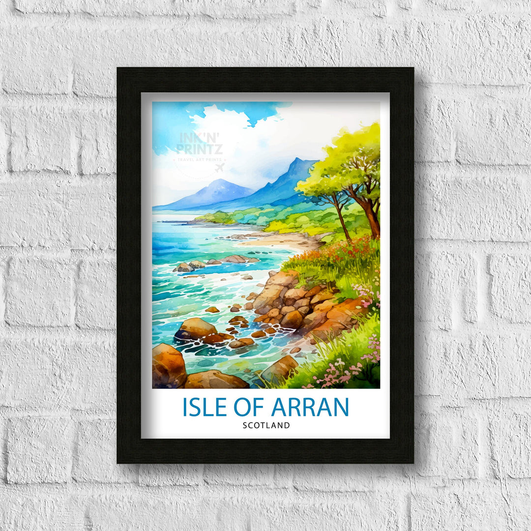 Isle of Arran Scotland Travel Poster Arran