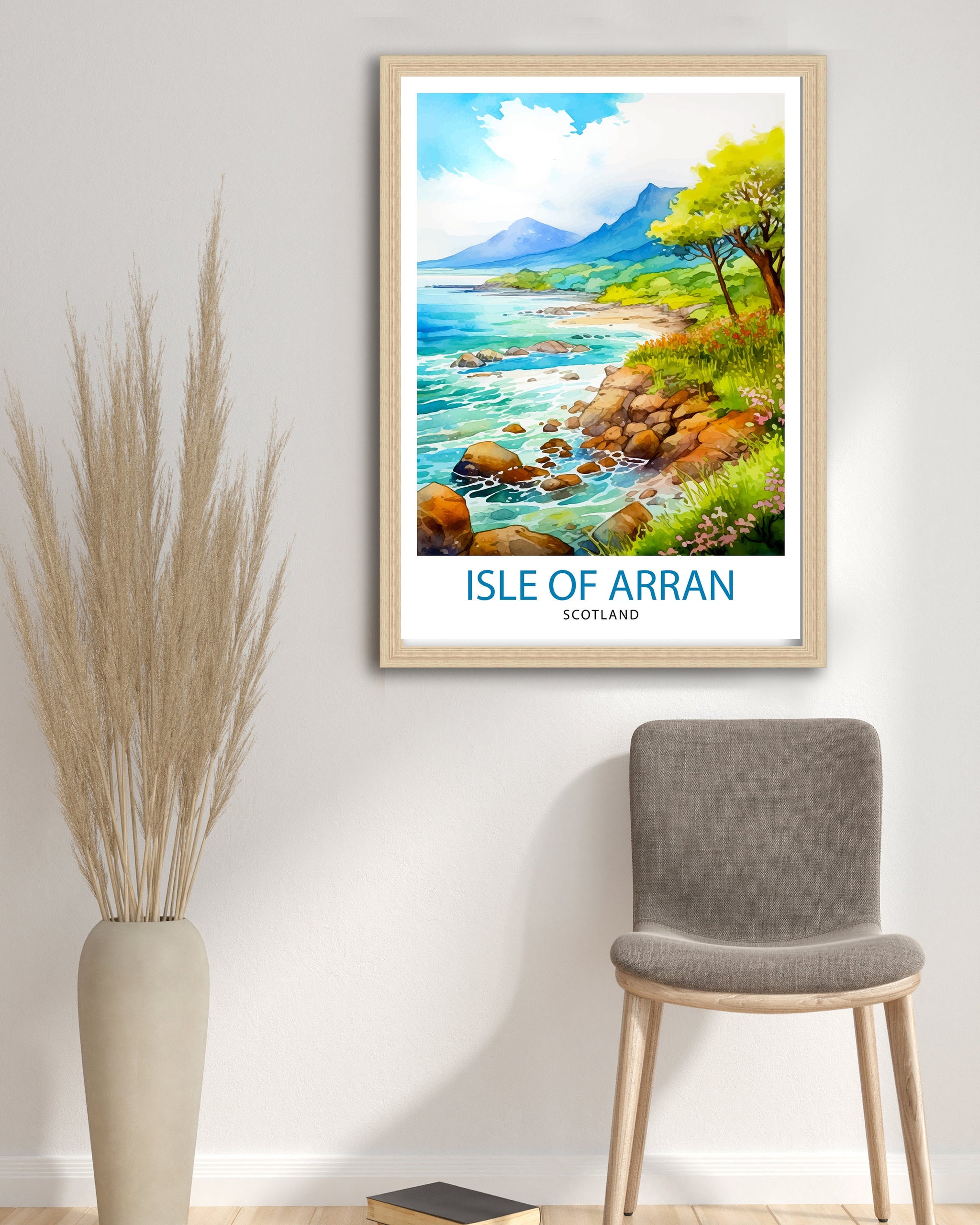 Isle of Arran Scotland Travel Print Arran Wall Decor Arran Home Living Decor Arran Scotland Illustration Travel Poster Gift for Arran