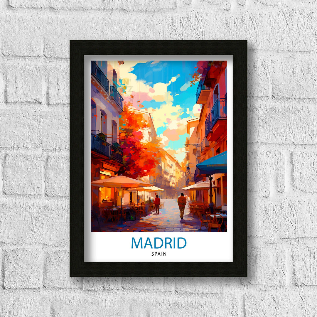 Madrid Spain Travel Print Madrid Wall Decor Madrid Poster Spain Travel Prints Madrid Art Print Madrid Illustration Madrid Wall Art Spain