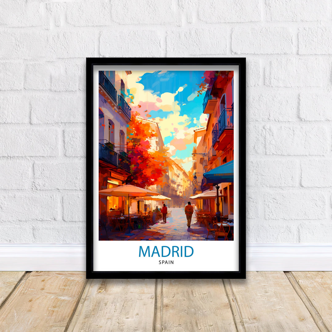Madrid Spain Travel Print Madrid Wall Decor Madrid Poster Spain Travel Prints Madrid Art Print Madrid Illustration Madrid Wall Art Spain