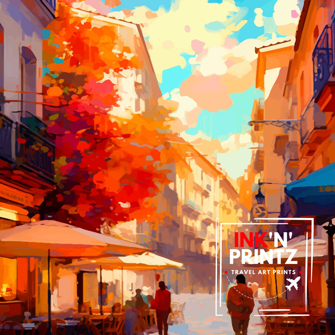 Madrid Spain Travel Print Madrid Wall Decor Madrid Poster Spain Travel Prints Madrid Art Print Madrid Illustration Madrid Wall Art Spain