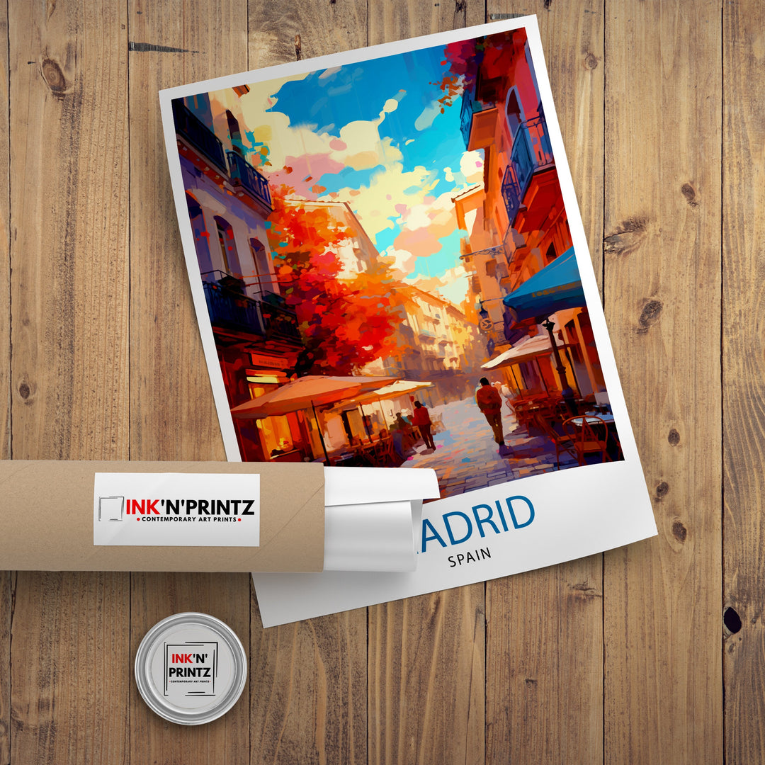 Madrid Spain Travel Print Madrid Wall Decor Madrid Poster Spain Travel Prints Madrid Art Print Madrid Illustration Madrid Wall Art Spain