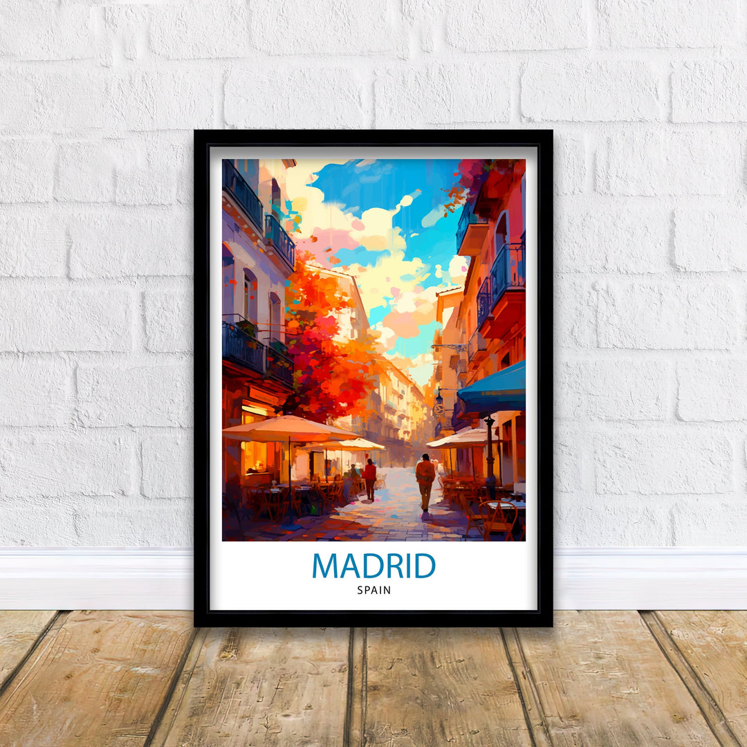 Madrid Spain Travel Print Madrid Wall Decor Madrid Poster Spain Travel Prints Madrid Art Print Madrid Illustration Madrid Wall Art Spain