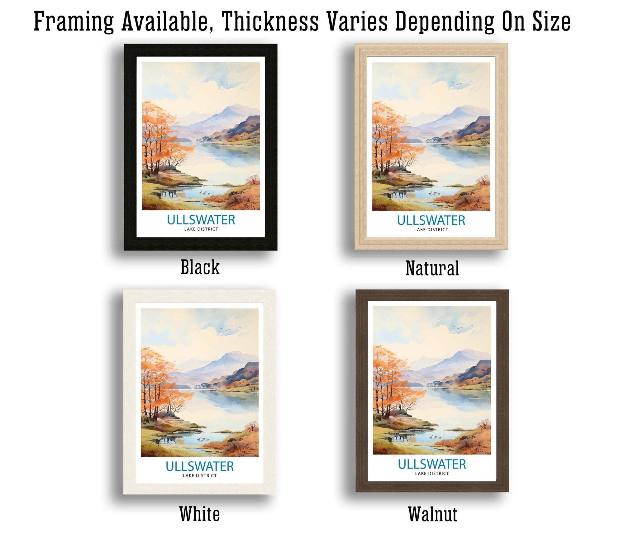 Ullswater Lake District Travel Print Lake District Wall Decor Ullswater Home Living Decor Ullswater Illustration Travel Poster Gift for