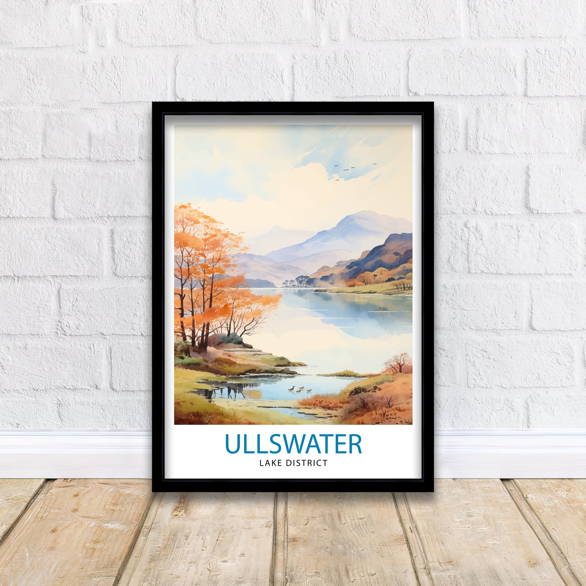 Ullswater Lake District Travel Print Lake District Wall Decor Ullswater Home Living Decor Ullswater Illustration Travel Poster Gift for