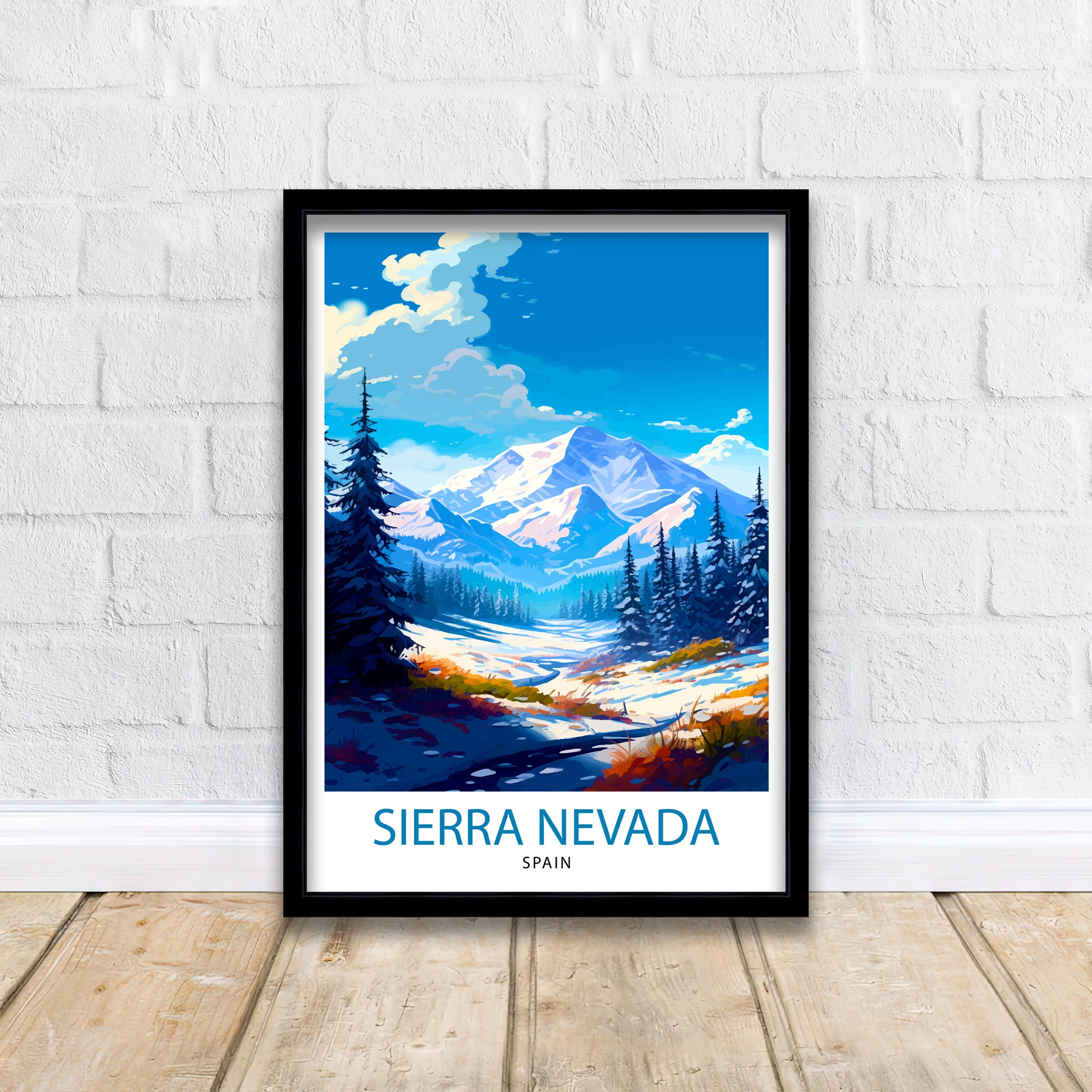 Sierra Nevada Travel Print Sierra Nevada Wall Decor Sierra Nevada Poster Travel Prints Sierra Nevada Art Print Sierra Nevada Illustration