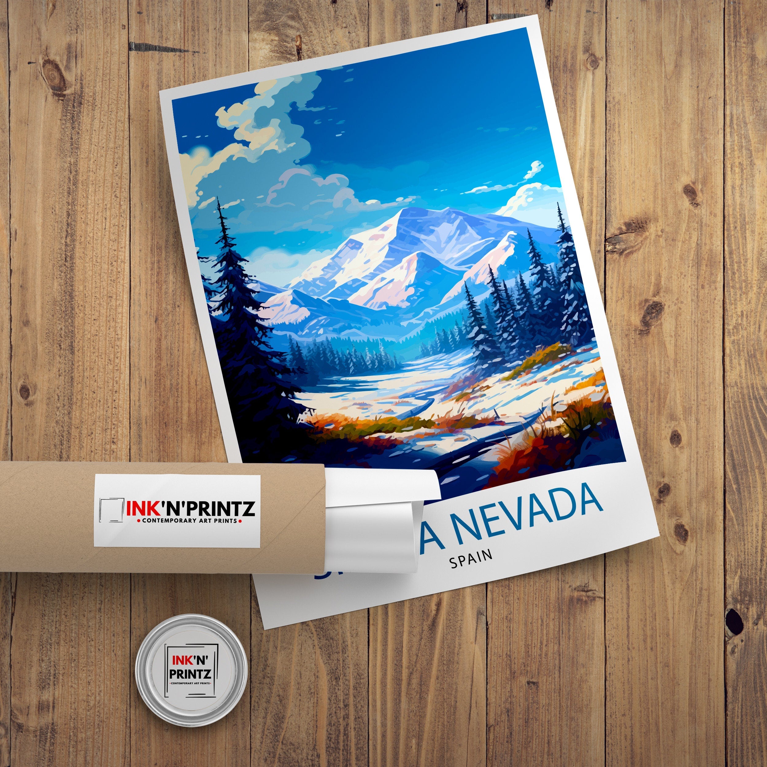 Sierra Nevada Travel Print Sierra Nevada Wall Decor Sierra Nevada Poster Travel Prints Sierra Nevada Art Print Sierra Nevada Illustration