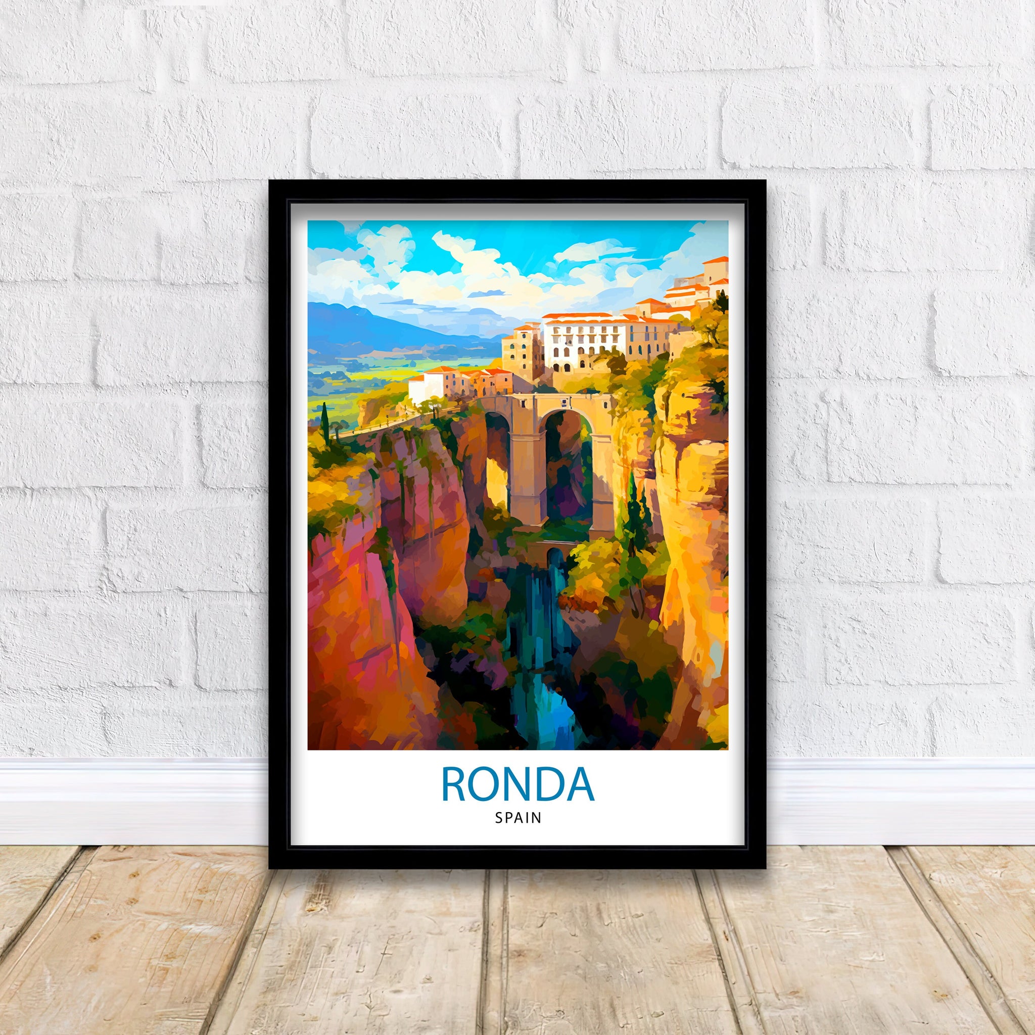 Ronda Spain Travel Print Ronda Wall Decor Ronda Poster Spain Travel Prints Ronda Art Print Ronda Illustration Ronda Wall Art
